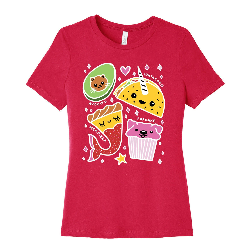 Cute Food Mashups Women's Cotton Tee Hoodie, Sweatshirt | PureTeeCo.com (Image 2)