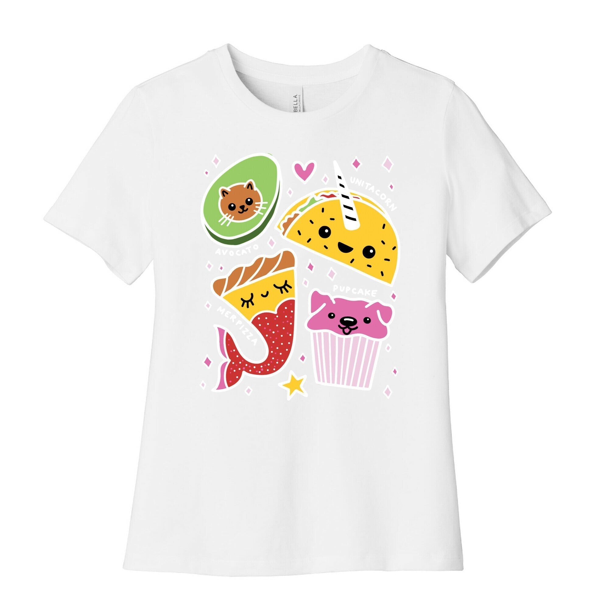 Cute Food Mashups Women's Cotton Tee Hoodie, Sweatshirt | PureTeeCo.com (Image 4)