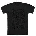 Black and White Plant Pattern T-Shirt Hoodie, Sweatshirt | PureTeeCo.com (Image 1)