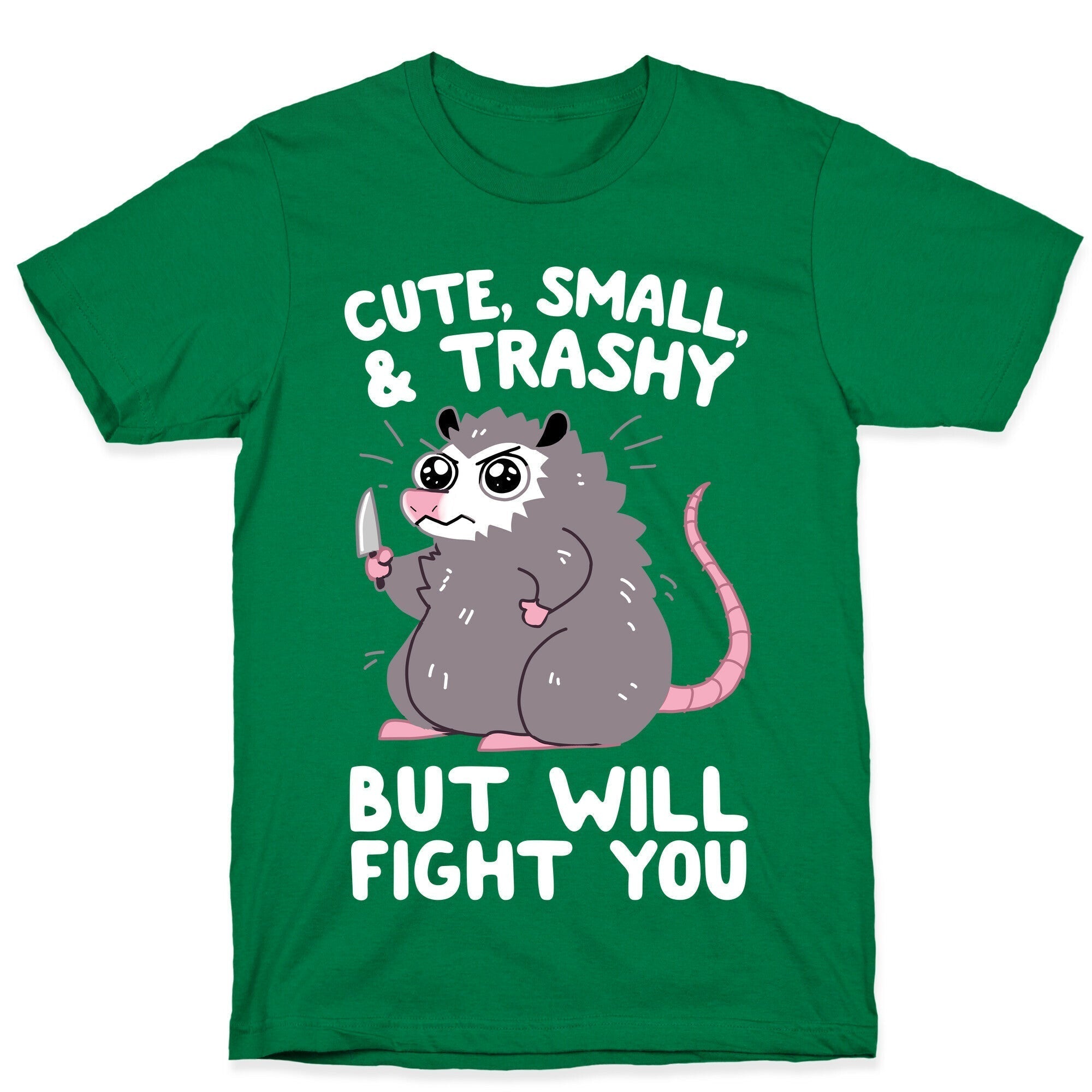 Cute, Small, & Trashy, But Will Fight You T-Shirt Hoodie, Sweatshirt | PureTeeCo.com (Image 3)