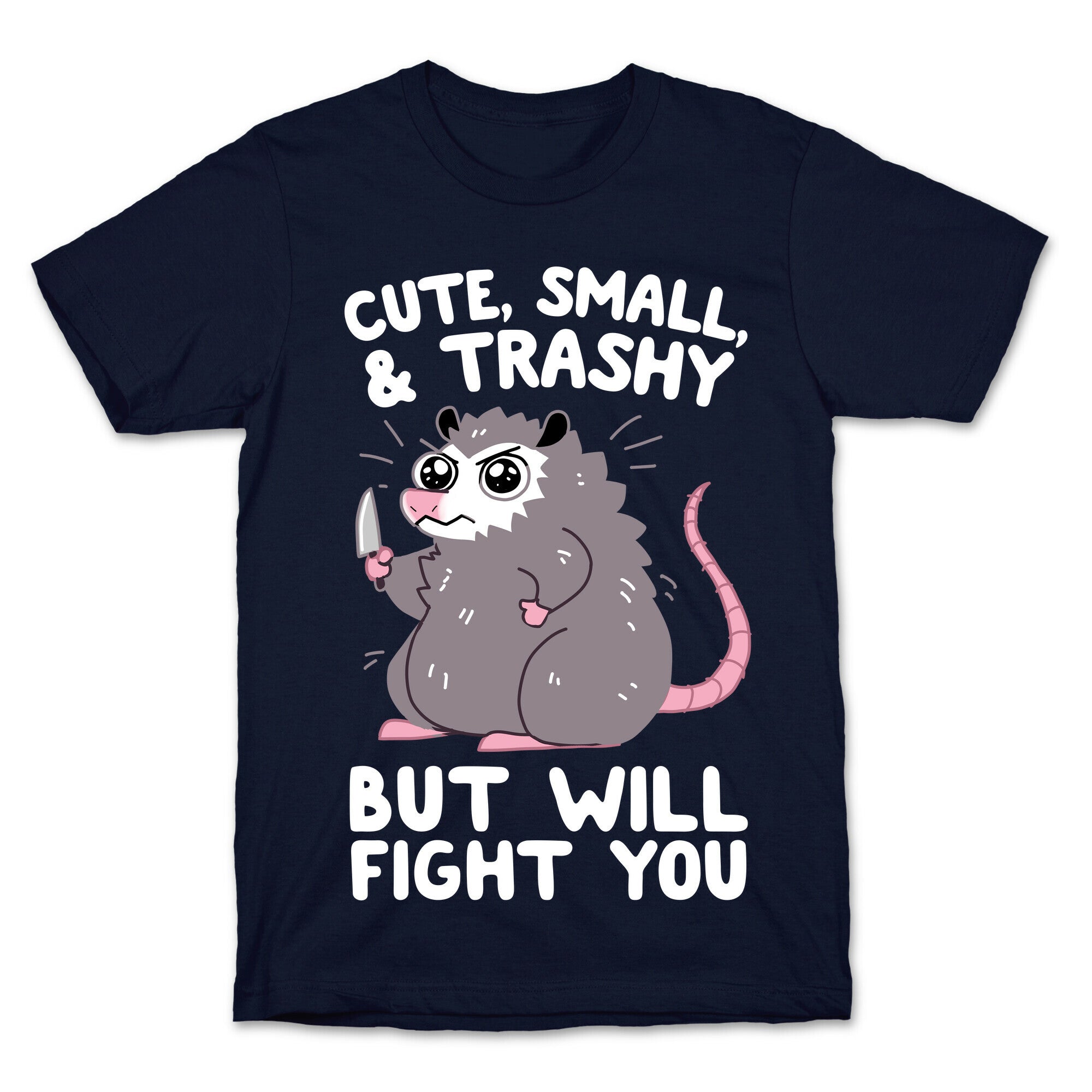 Cute, Small, & Trashy, But Will Fight You T-Shirt Hoodie, Sweatshirt | PureTeeCo.com (Image 4)