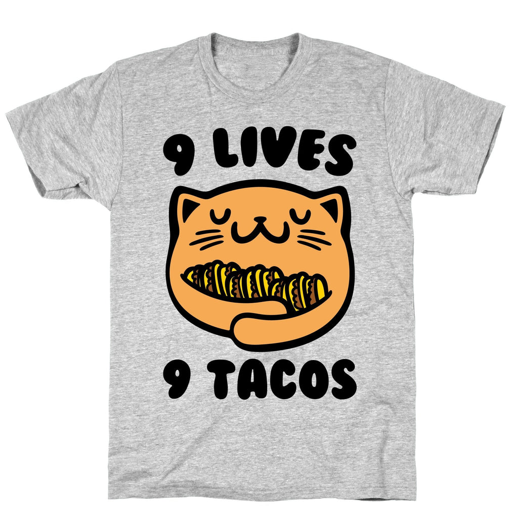 9 Lives 9 Tacos T-Shirt Hoodie, Sweatshirt | PureTeeCo.com (Image 4)