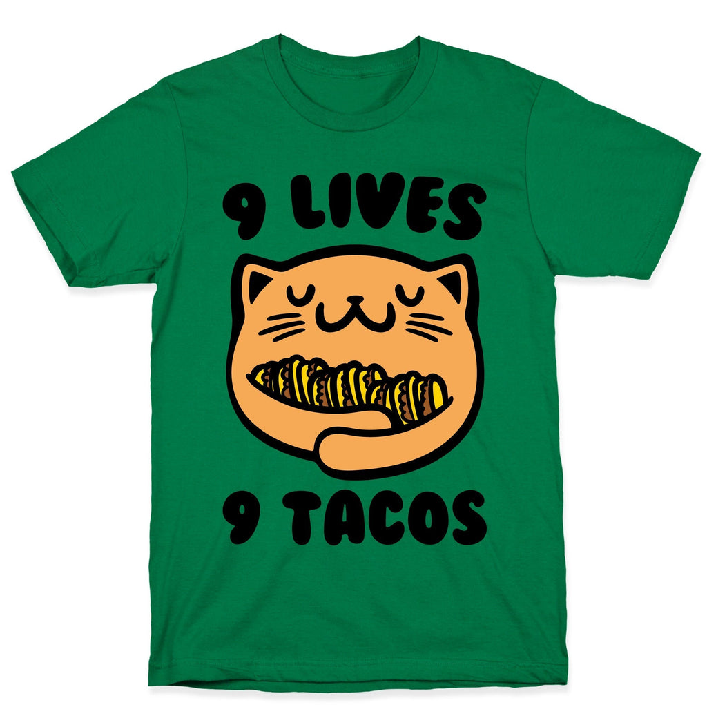 9 Lives 9 Tacos T-Shirt Hoodie, Sweatshirt | PureTeeCo.com (Image 3)