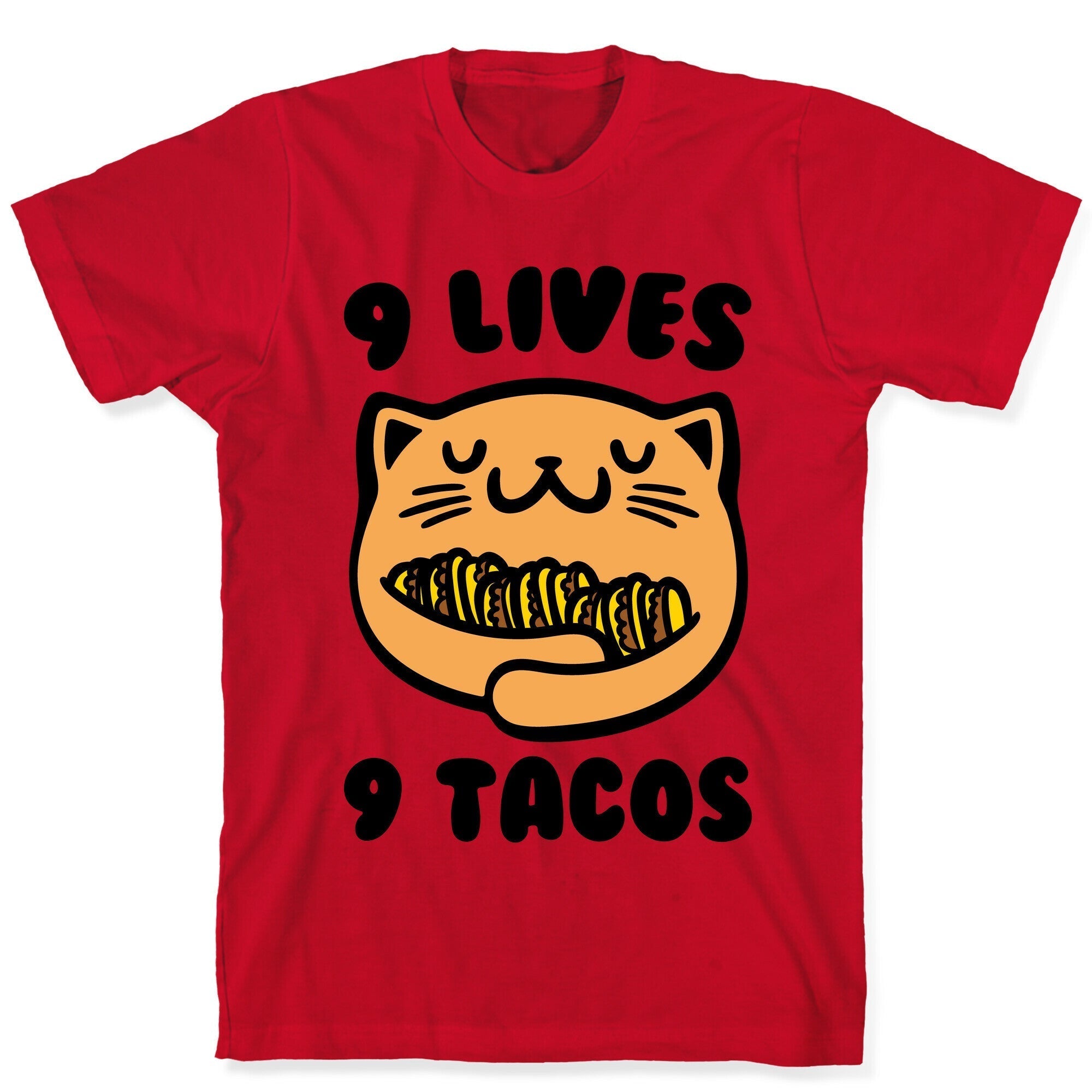 9 Lives 9 Tacos T-Shirt Hoodie, Sweatshirt | PureTeeCo.com (Image 5)