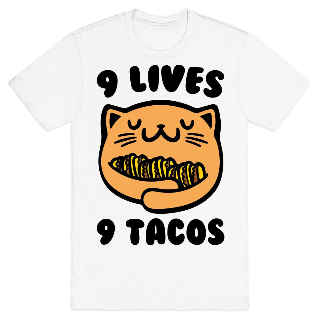 9 Lives 9 Tacos T-Shirt Hoodie, Sweatshirt | PureTeeCo.com (Image 2)