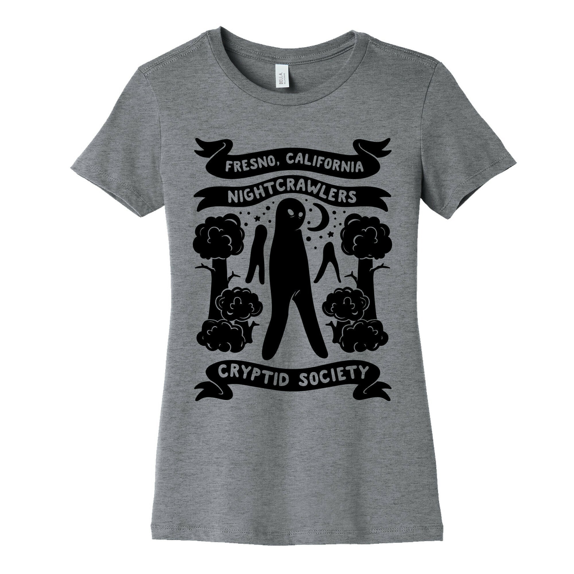 Fresno Nightcrawlers Cryptid Society  Women's Cotton Tee Hoodie, Sweatshirt | PureTeeCo.com (Image 2)