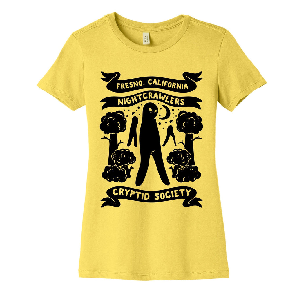Fresno Nightcrawlers Cryptid Society  Women's Cotton Tee Hoodie, Sweatshirt | PureTeeCo.com (Image 3)