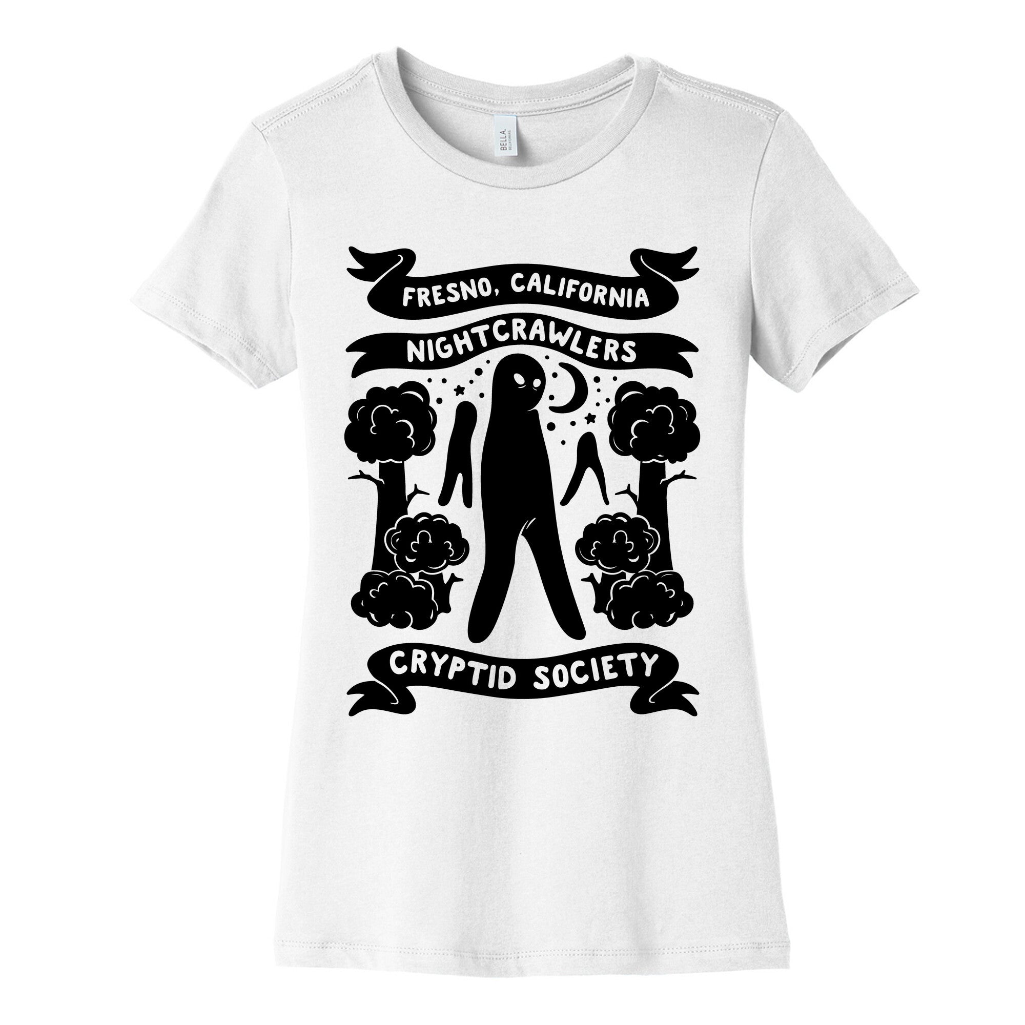 Fresno Nightcrawlers Cryptid Society  Women's Cotton Tee Hoodie, Sweatshirt | PureTeeCo.com (Image 4)