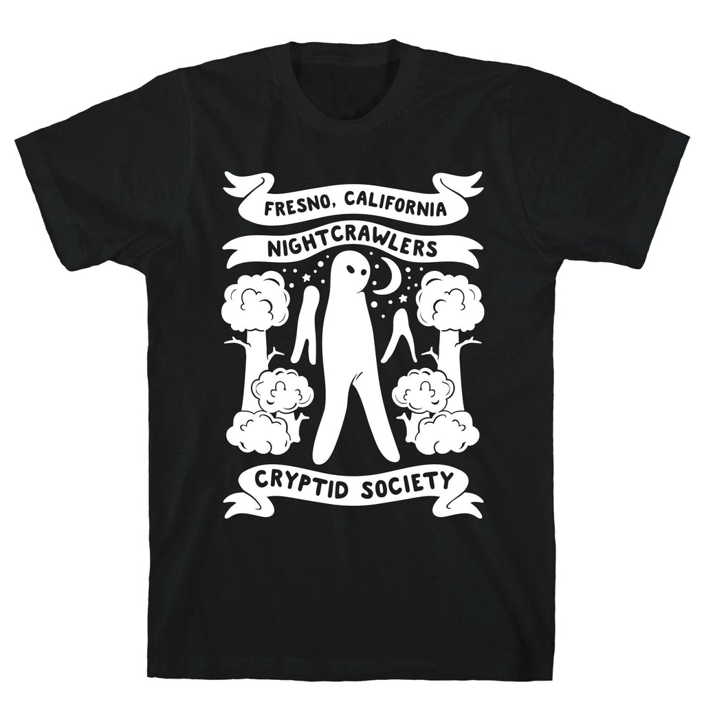 Fresno Nightcrawlers Cryptid Society White Print T-Shirt Hoodie, Sweatshirt | PureTeeCo.com (Image 1)