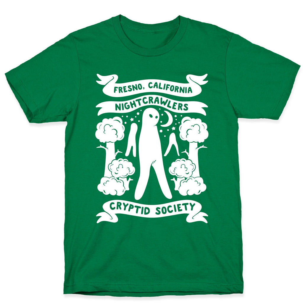 Fresno Nightcrawlers Cryptid Society White Print T-Shirt Hoodie, Sweatshirt | PureTeeCo.com (Image 3)
