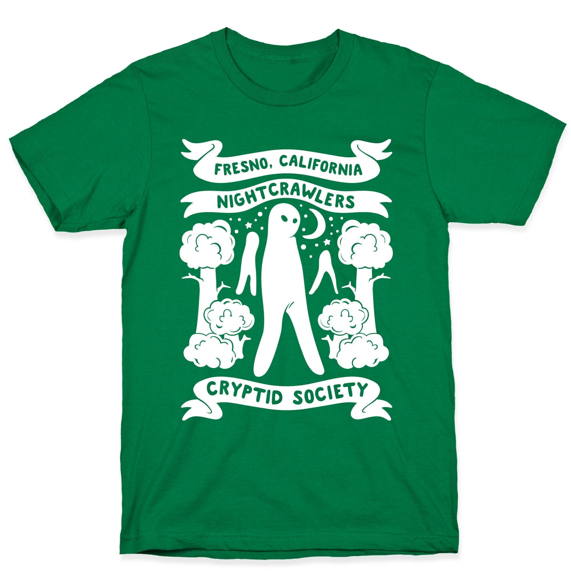 Fresno Nightcrawlers Cryptid Society White Print T-Shirt Hoodie, Sweatshirt | PureTeeCo.com (Image 3)