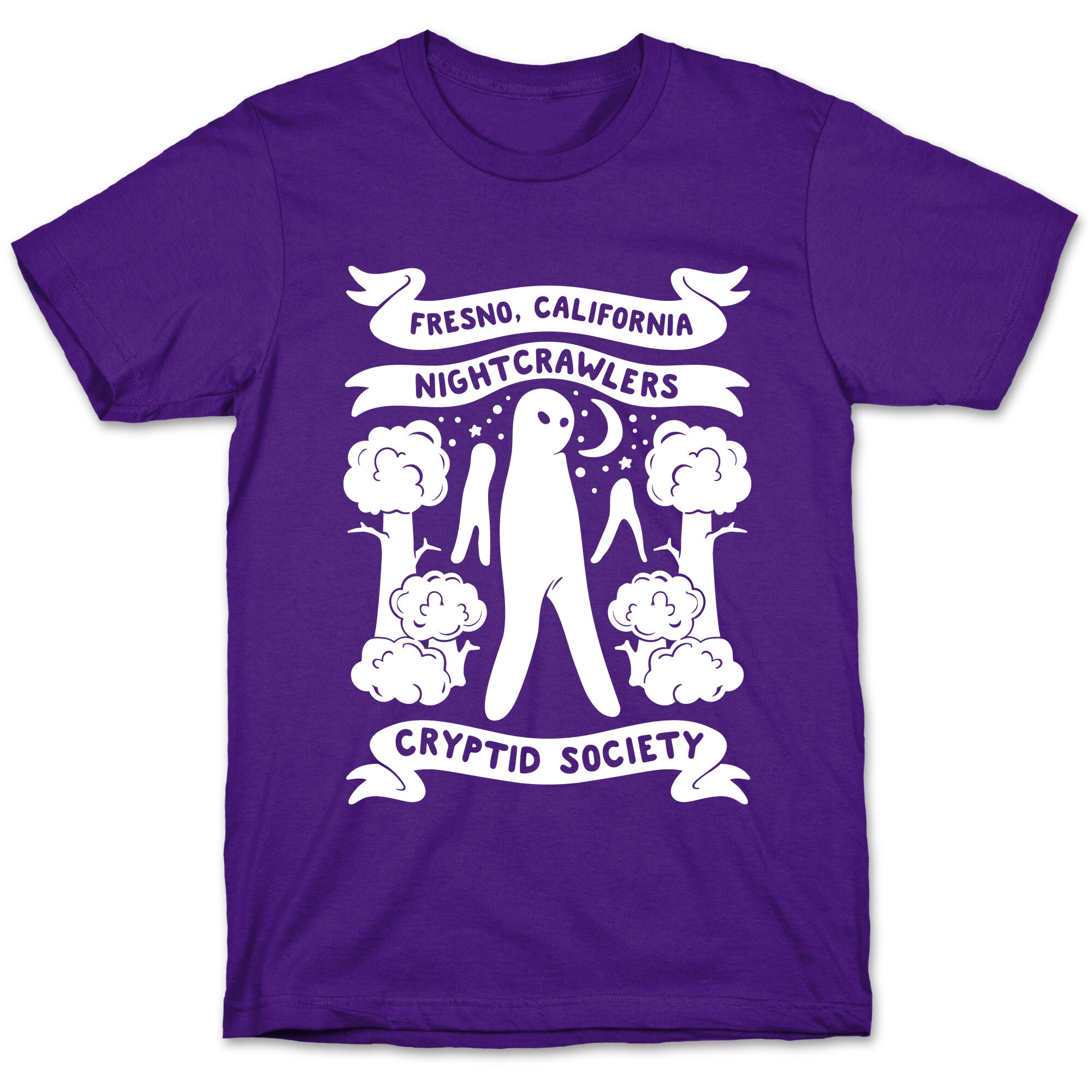 Fresno Nightcrawlers Cryptid Society White Print T-Shirt Hoodie, Sweatshirt | PureTeeCo.com (Image 5)