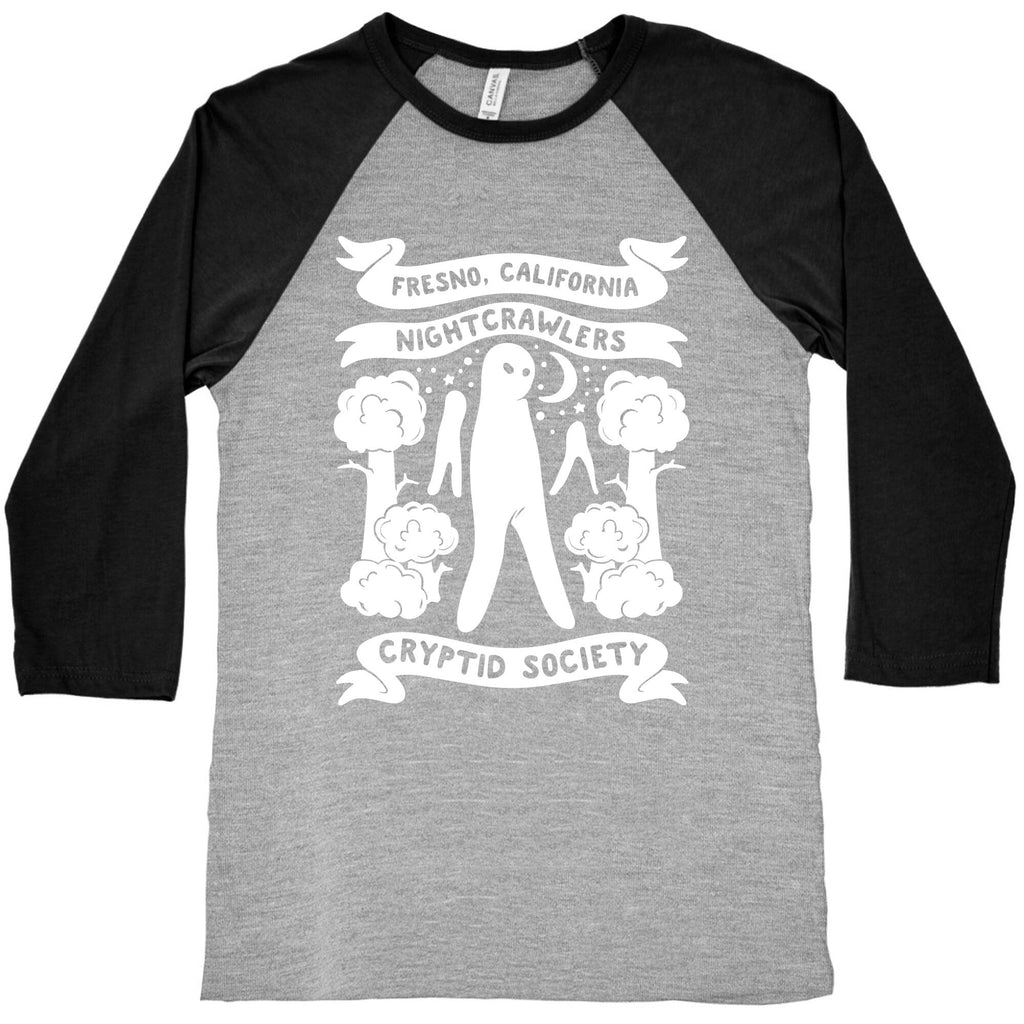 Fresno Nightcrawlers Cryptid Society White Print Baseball Tee Hoodie, Sweatshirt | PureTeeCo.com (Image 2)