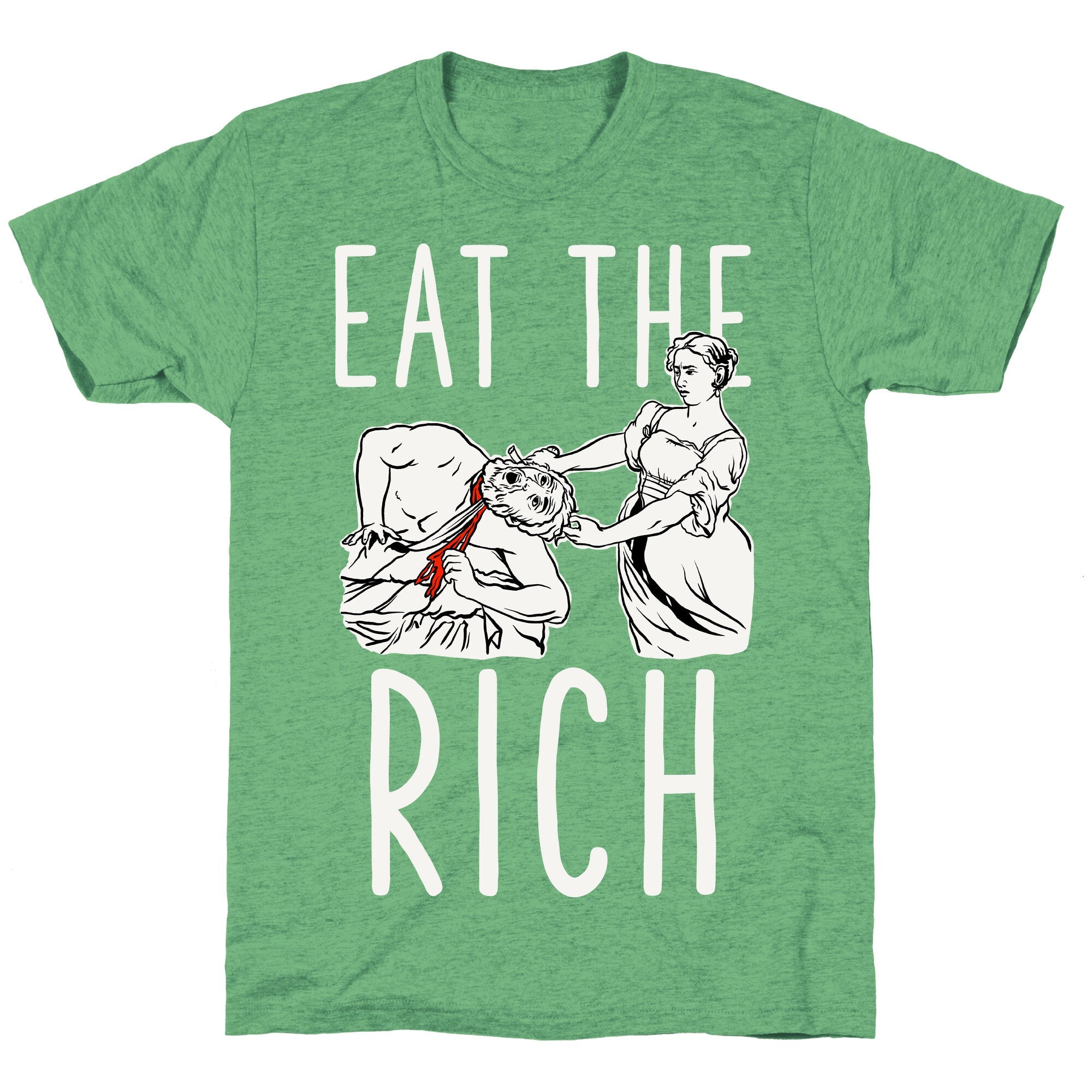 Eat The Rich Judith Beheading Holofernes Unisex Triblend Tee Hoodie, Sweatshirt | PureTeeCo.com (Image 2)
