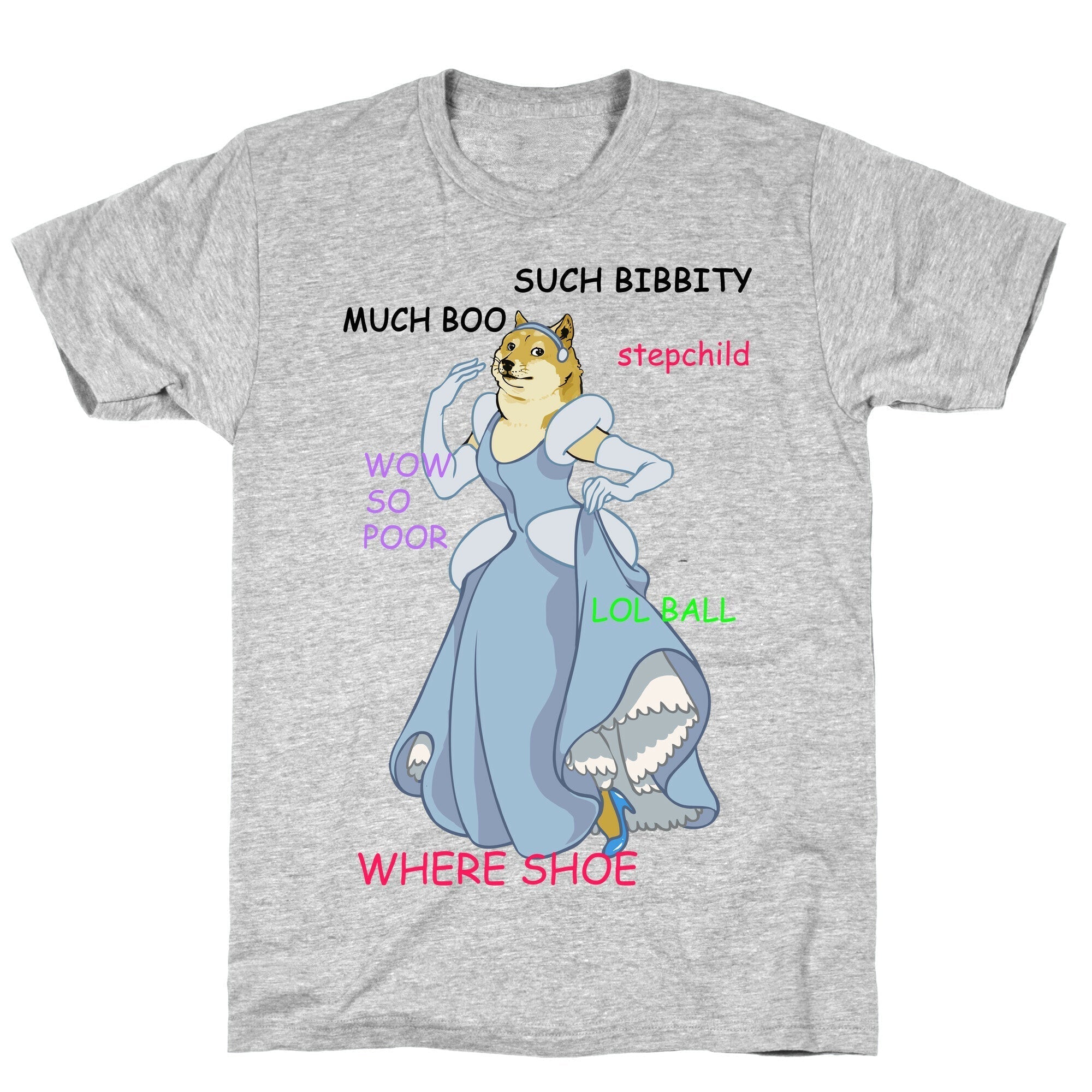Cinderella Doge T-Shirt Hoodie, Sweatshirt | PureTeeCo.com (Image 3)