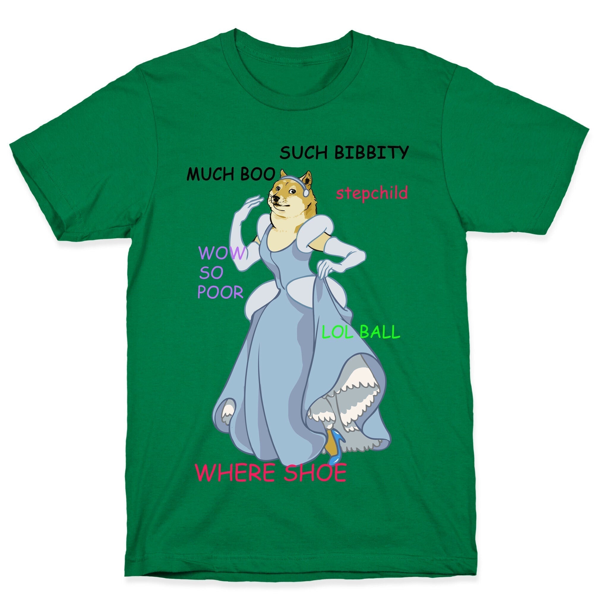 Cinderella Doge T-Shirt Hoodie, Sweatshirt | PureTeeCo.com (Image 4)