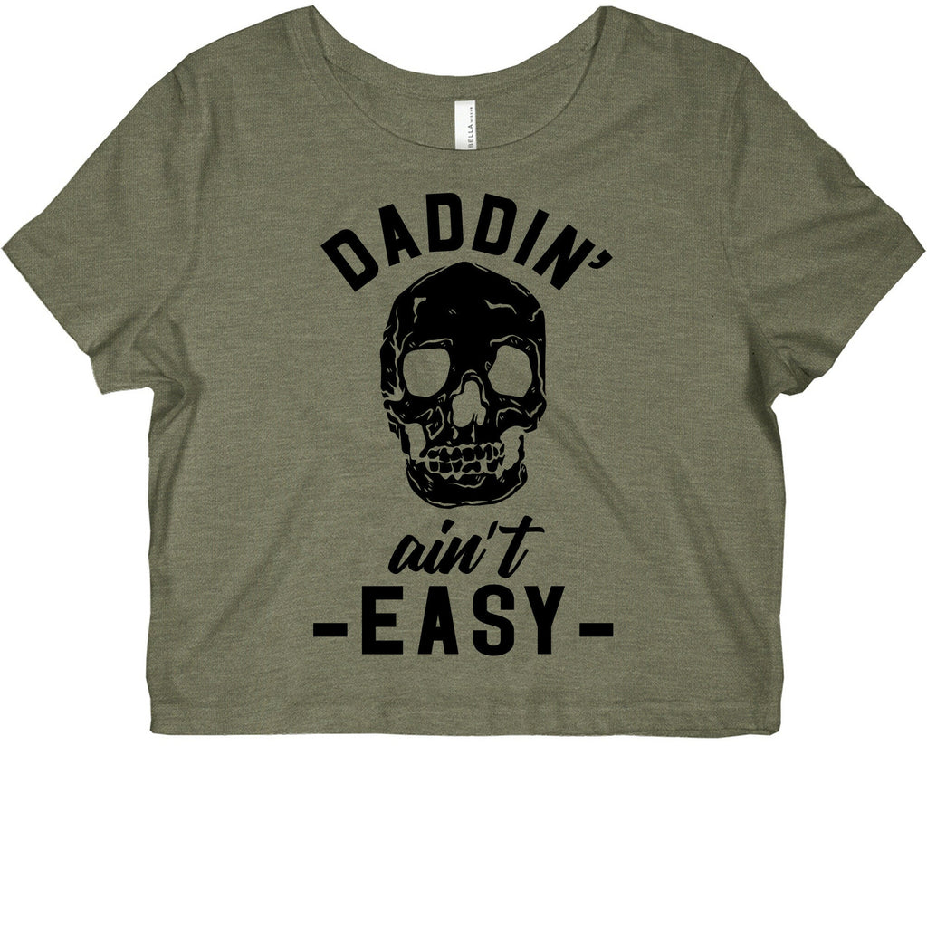 Daddin' Ain't Easy Graphic Baby Tee Hoodie, Sweatshirt | PureTeeCo.com (Image 1)