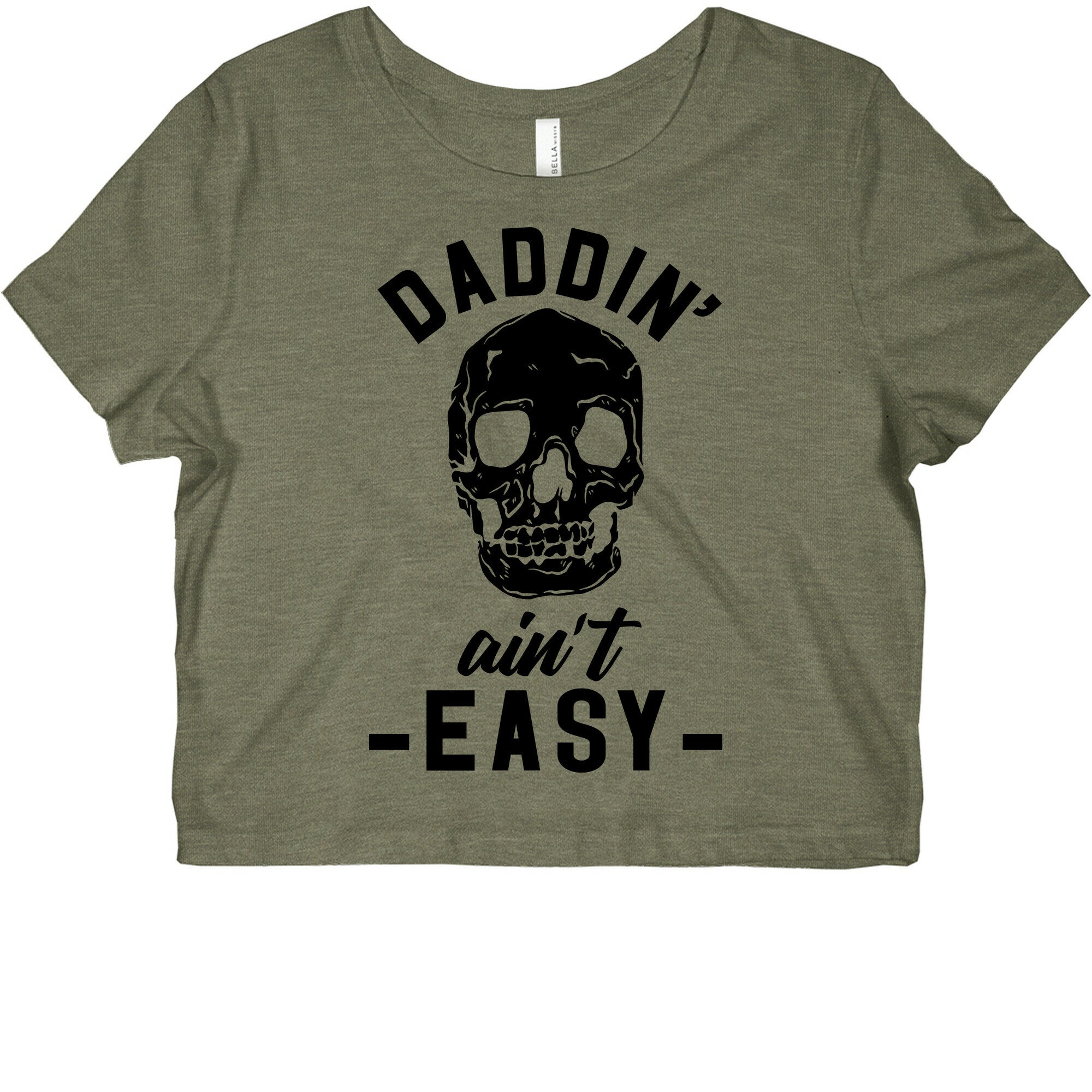 Daddin' Ain't Easy Graphic Baby Tee Hoodie, Sweatshirt | PureTeeCo.com (Image 1)