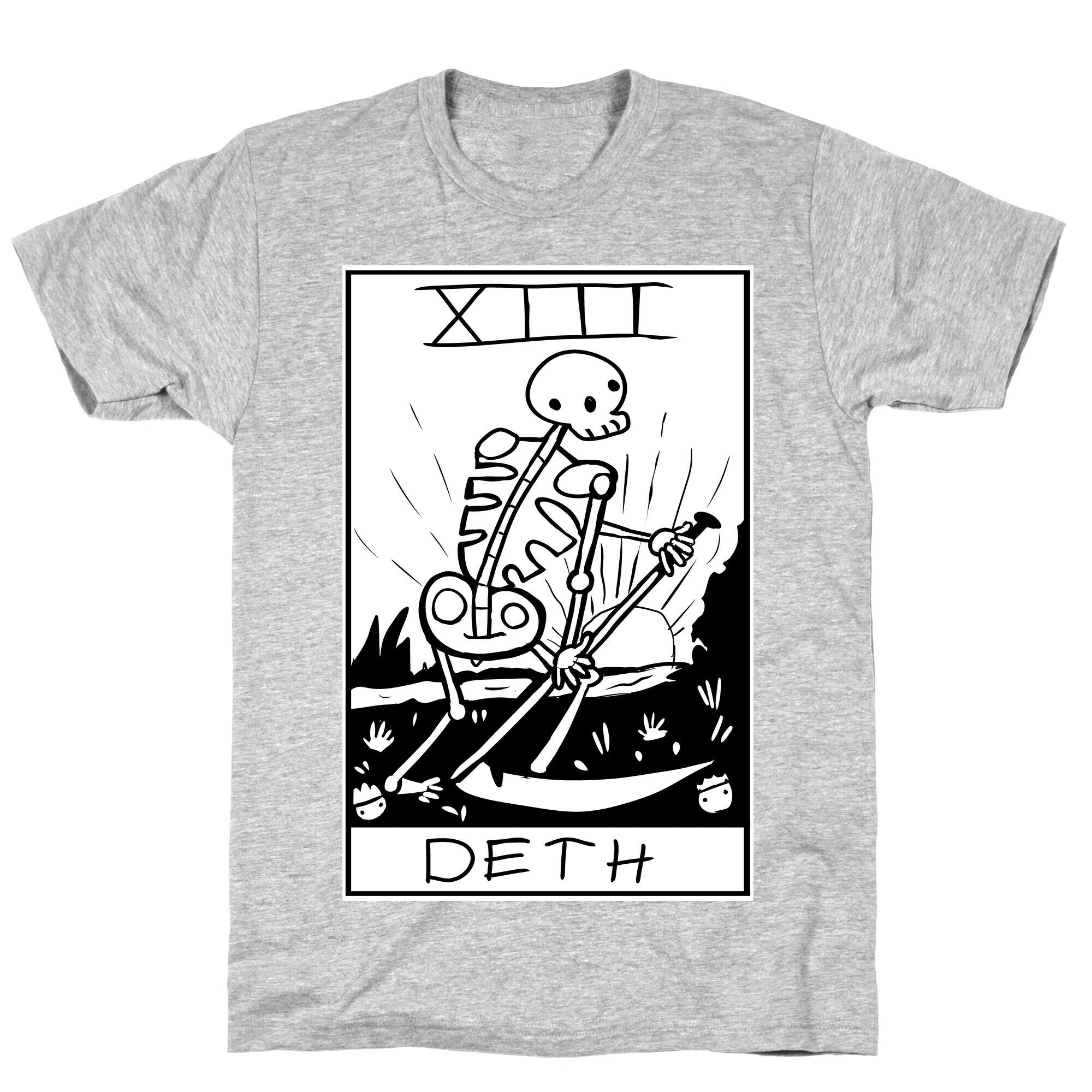 Badly Drawn Tarots: Death T-Shirt Hoodie, Sweatshirt | PureTeeCo.com (Image 2)