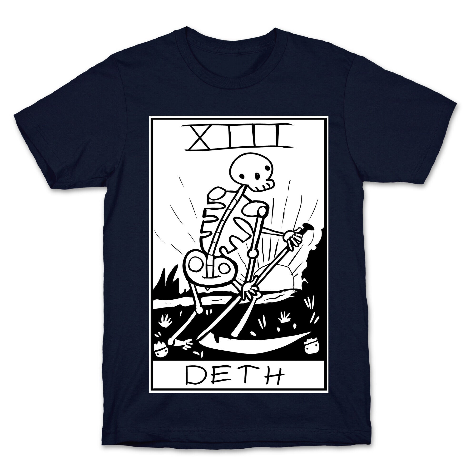 Badly Drawn Tarots: Death T-Shirt Hoodie, Sweatshirt | PureTeeCo.com (Image 4)