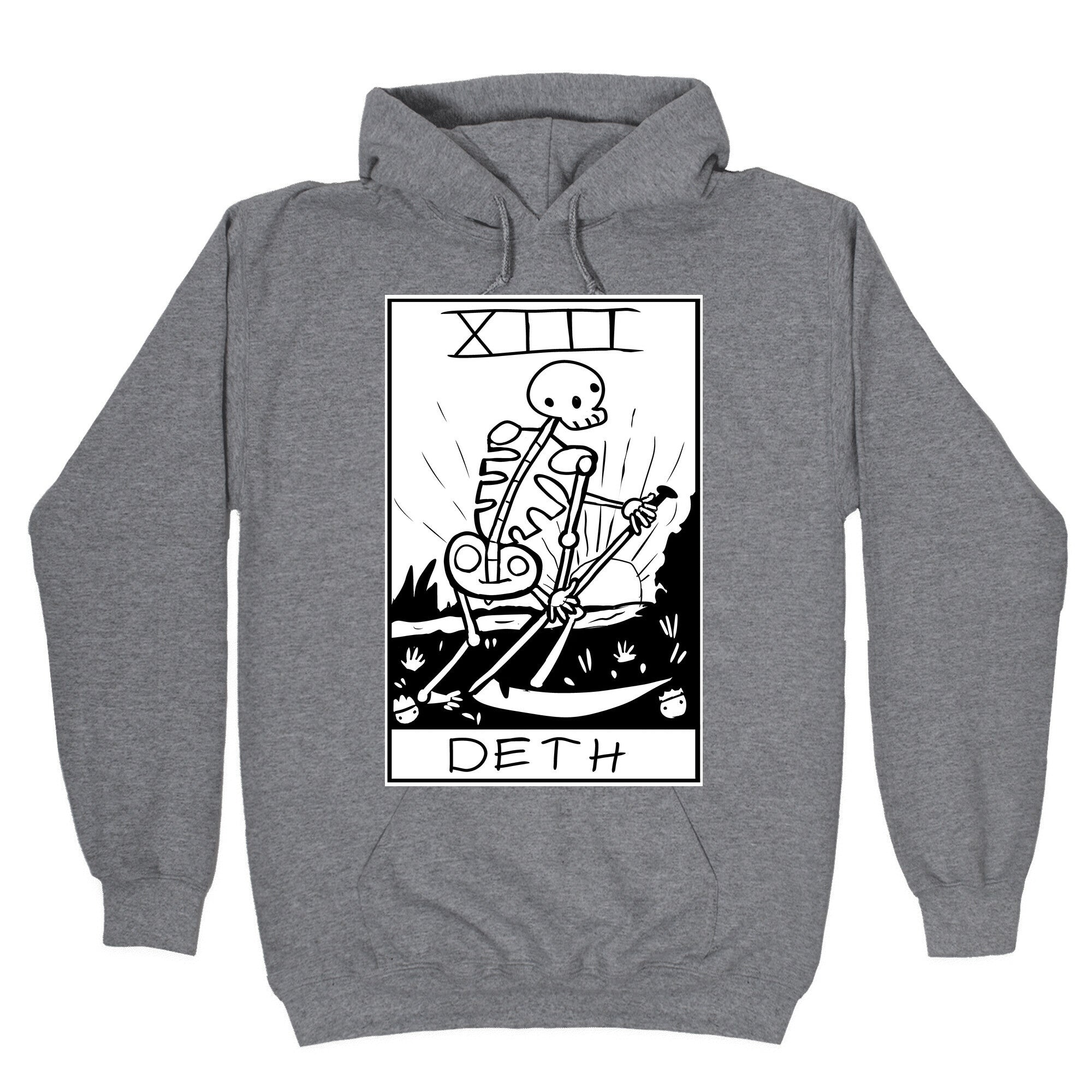 Badly Drawn Tarots: Death Hoodie T-Shirts, Sweatshirt | PureTeeCo.com (Image 1)