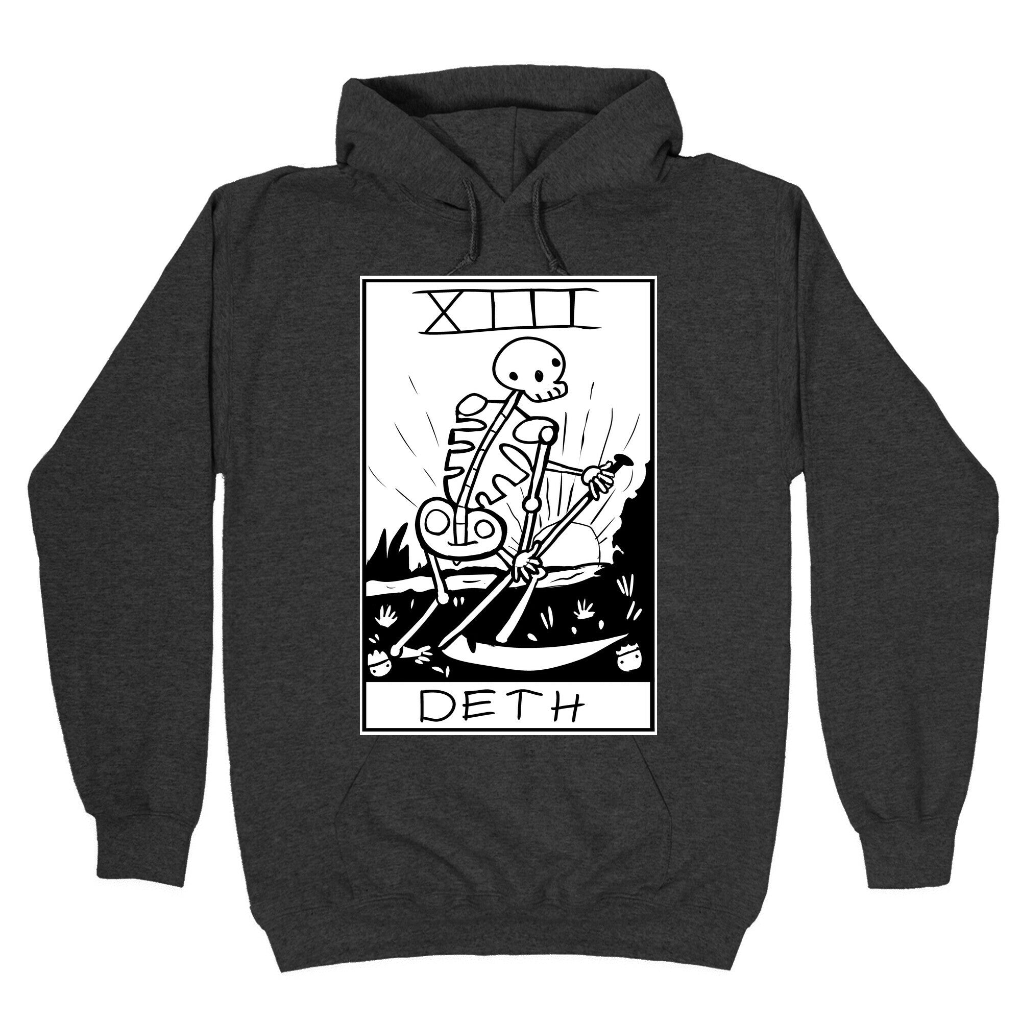 Badly Drawn Tarots: Death Hoodie T-Shirts, Sweatshirt | PureTeeCo.com (Image 3)