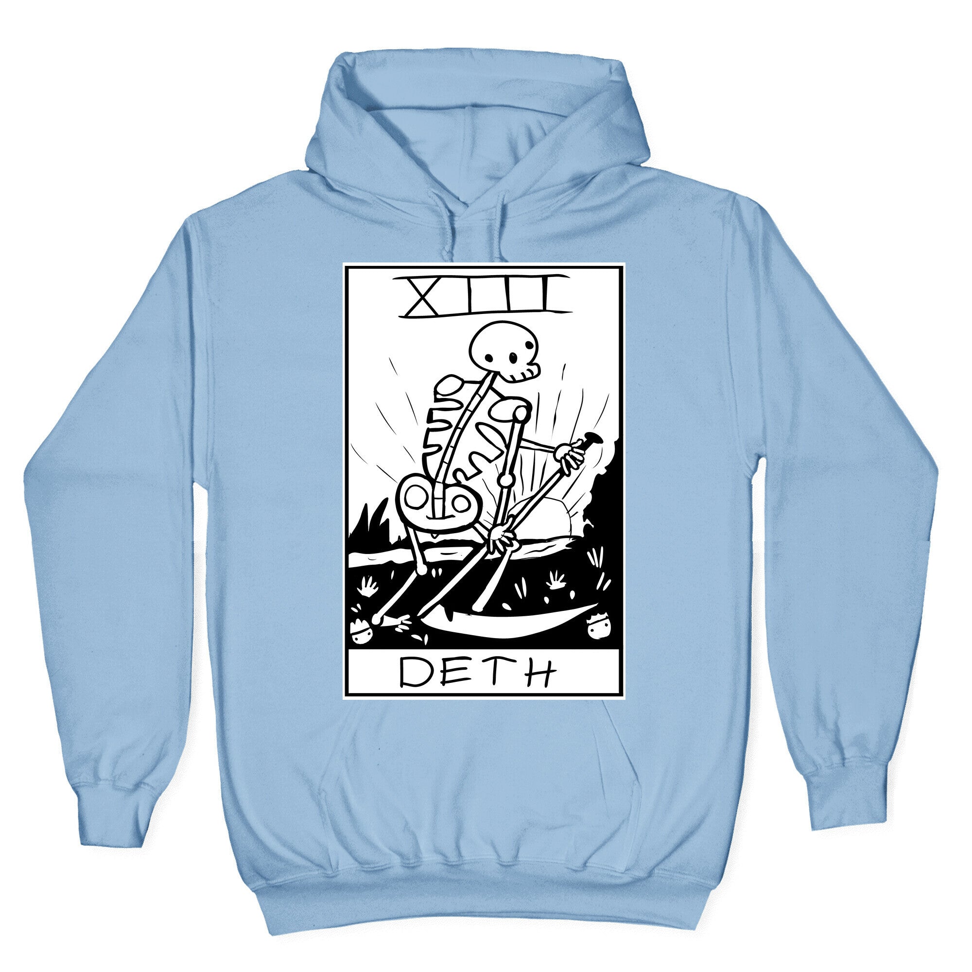 Badly Drawn Tarots: Death Hoodie T-Shirts, Sweatshirt | PureTeeCo.com (Image 4)