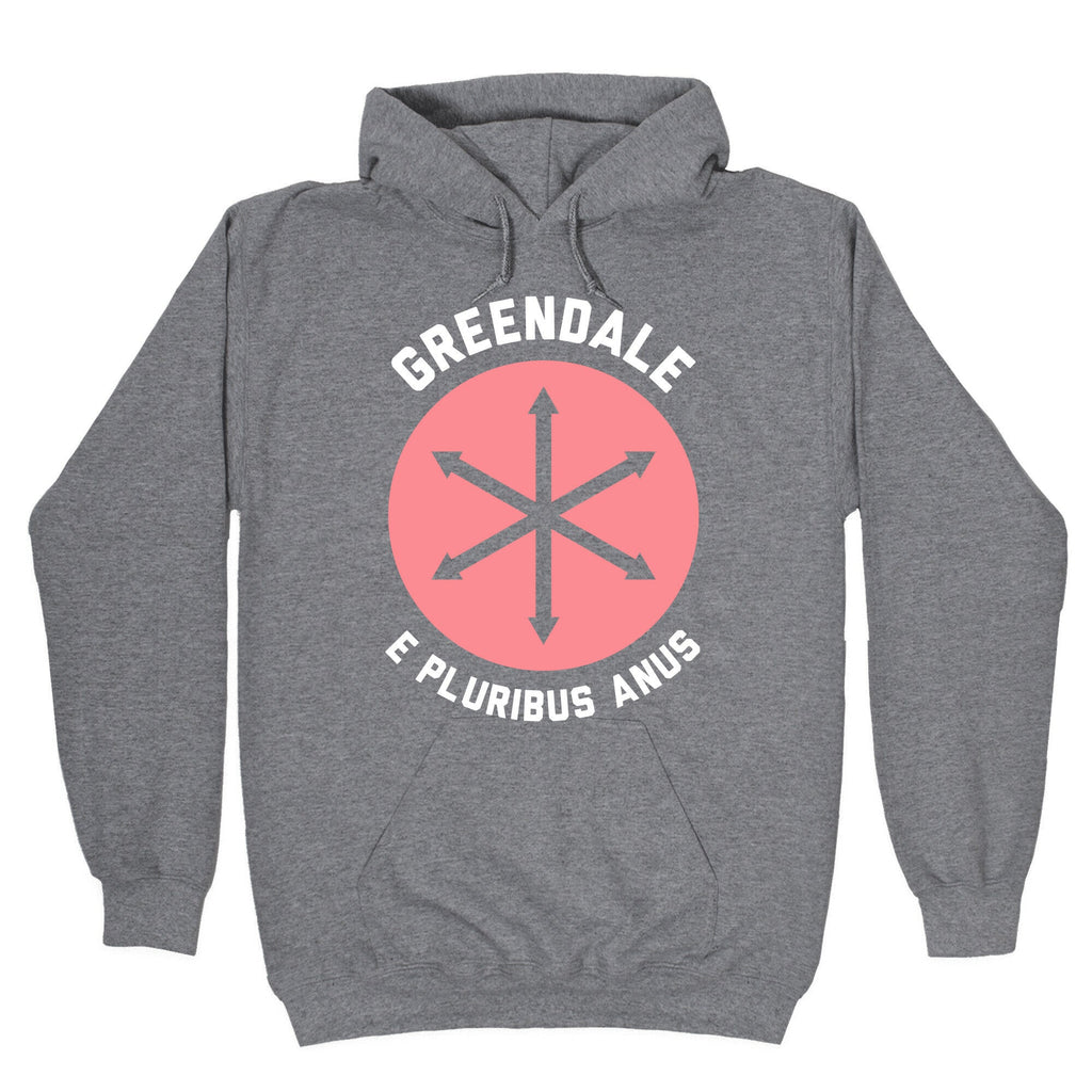 Greendale E Pluribus Anus Hoodie T-Shirts, Sweatshirt | PureTeeCo.com (Image 1)