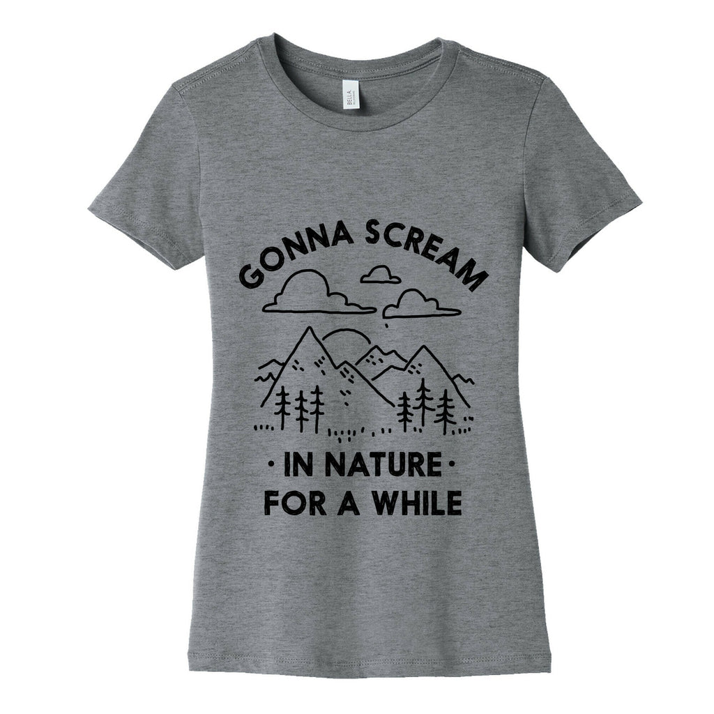 Gonna Scream in Nature For a While Women's Cotton Tee Hoodie, Sweatshirt | PureTeeCo.com (Image 2)