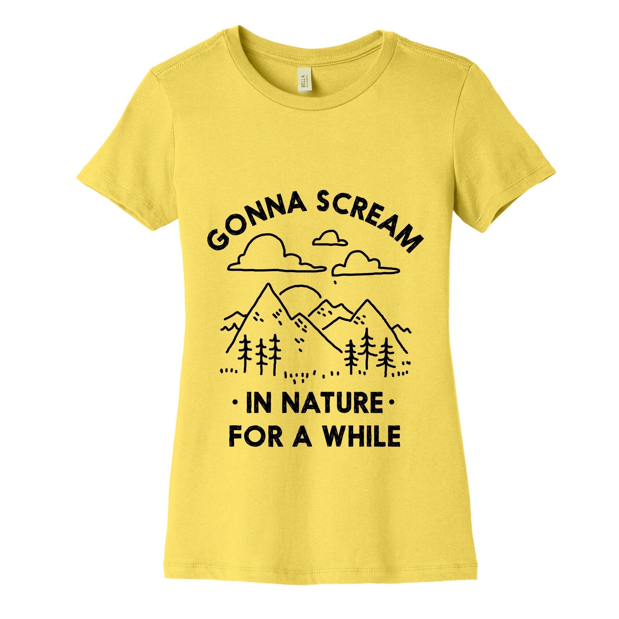 Gonna Scream in Nature For a While Women's Cotton Tee Hoodie, Sweatshirt | PureTeeCo.com (Image 3)