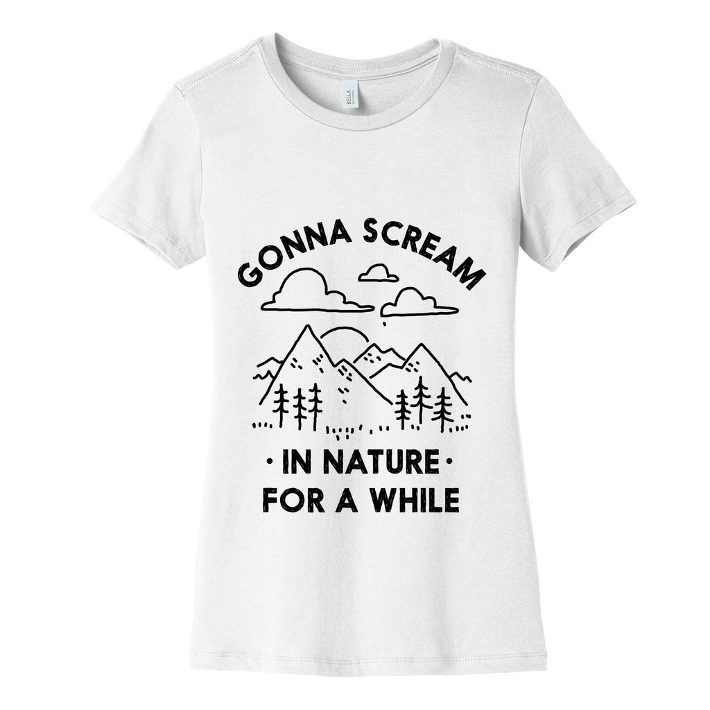 Gonna Scream in Nature For a While Women's Cotton Tee Hoodie, Sweatshirt | PureTeeCo.com (Image 4)