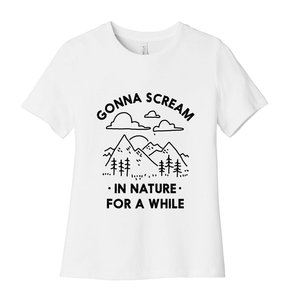 Gonna Scream in Nature For a While Women's Cotton Tee Hoodie, Sweatshirt | PureTeeCo.com (Image 1)