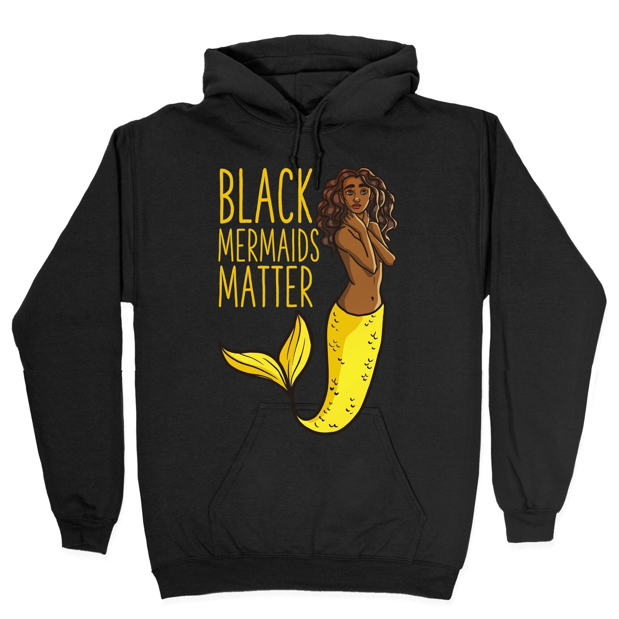 Black Mermaids Matter Hoodie T-Shirts, Sweatshirt | PureTeeCo.com (Image 2)