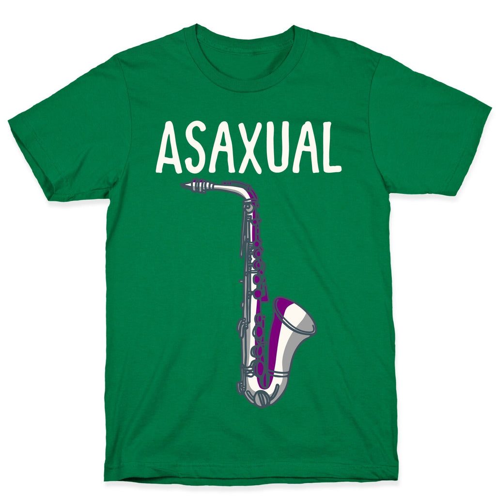 Asaxual White Print T-Shirt Hoodie, Sweatshirt | PureTeeCo.com (Image 3)