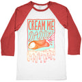 Cream Me Daddy Cannoli Baseball Tee Hoodie, Sweatshirt | PureTeeCo.com (Image 1)