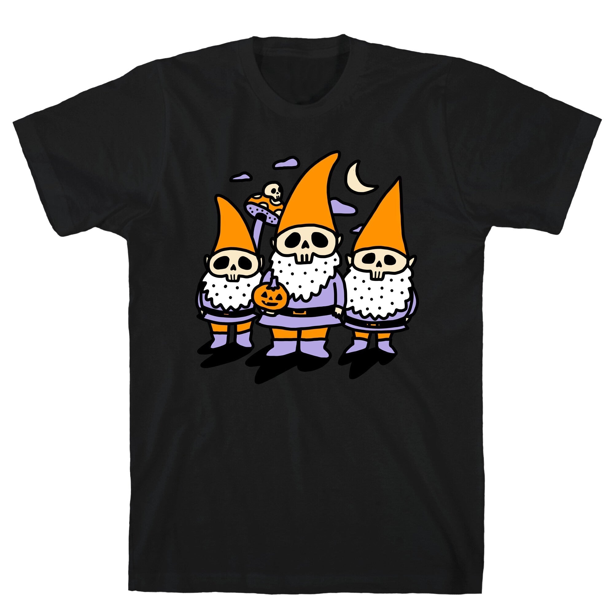 Happy Hall-Gnome-Ween (Halloween Gnomes) T-Shirt Hoodie, Sweatshirt | PureTeeCo.com (Image 1)