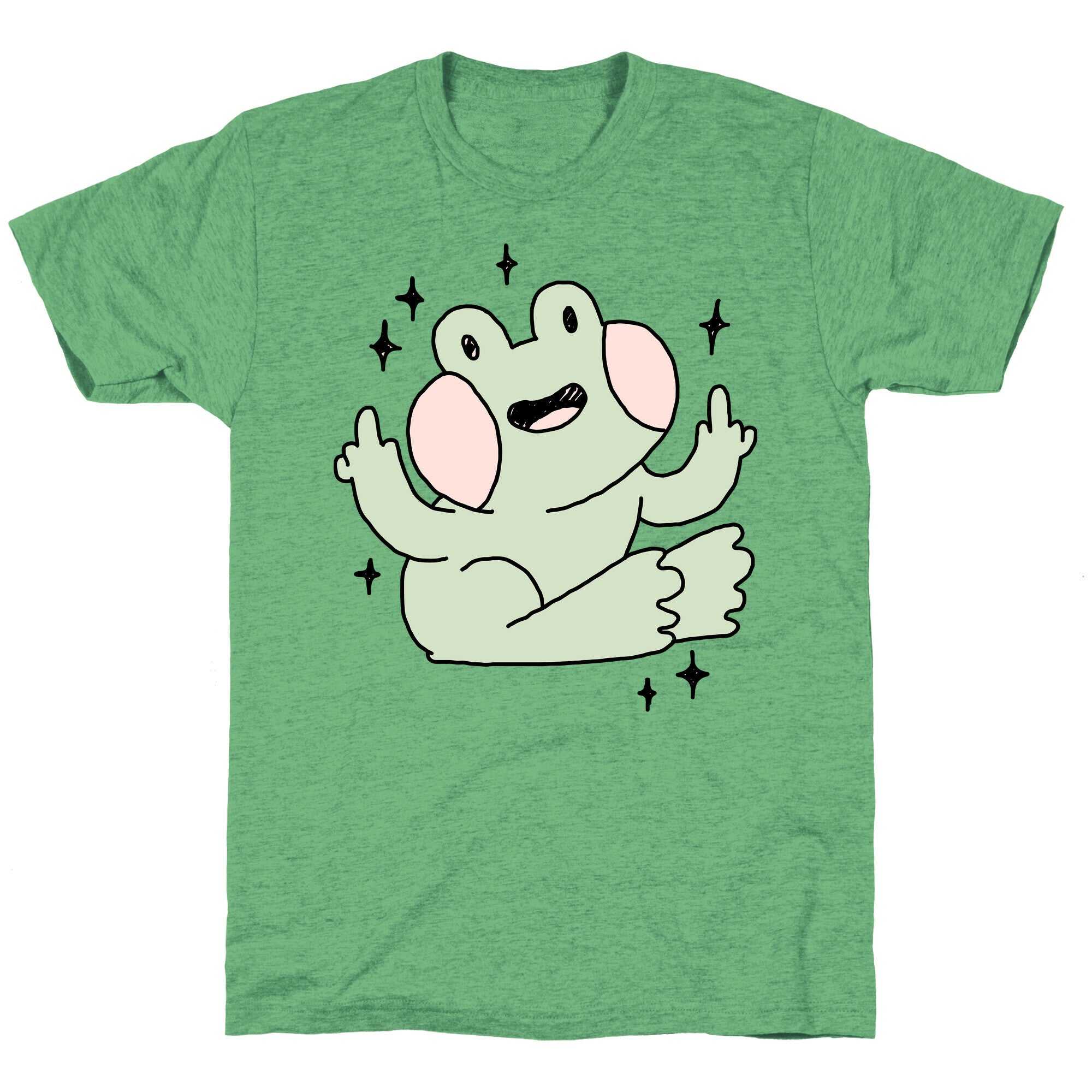 Flicky Frog  Unisex Triblend Tee Hoodie, Sweatshirt | PureTeeCo.com (Image 1)