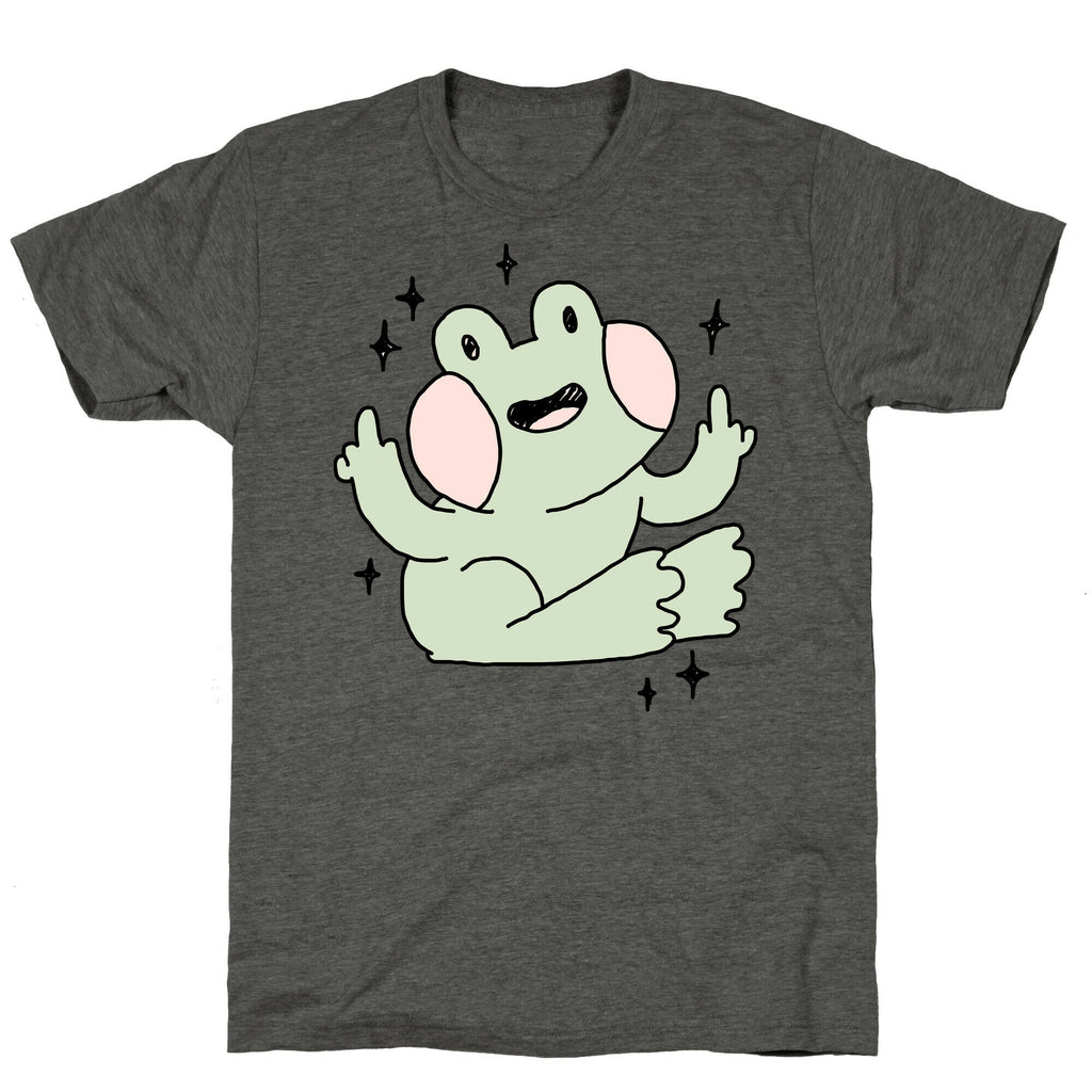 Flicky Frog  Unisex Triblend Tee Hoodie, Sweatshirt | PureTeeCo.com (Image 2)