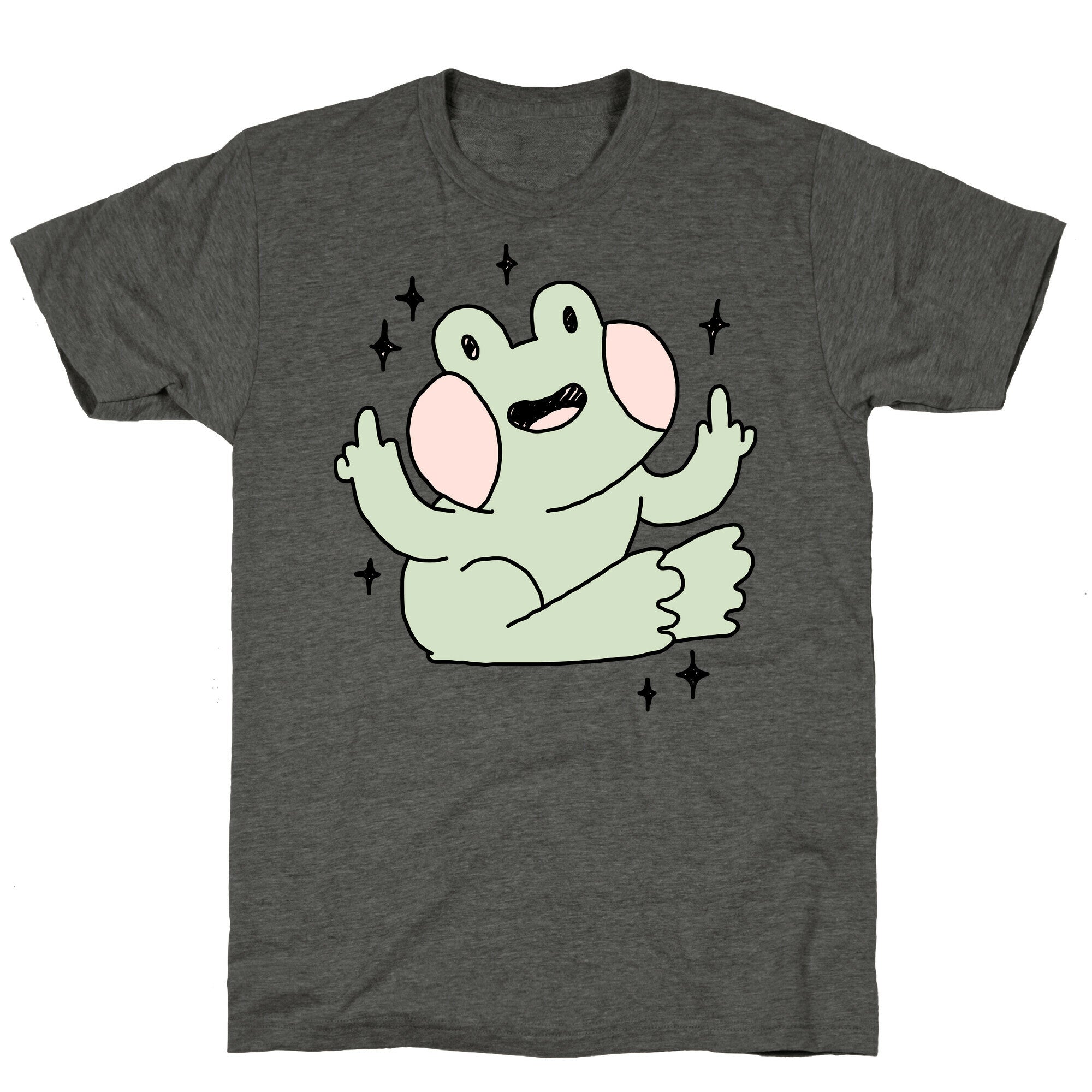 Flicky Frog  Unisex Triblend Tee Hoodie, Sweatshirt | PureTeeCo.com (Image 2)