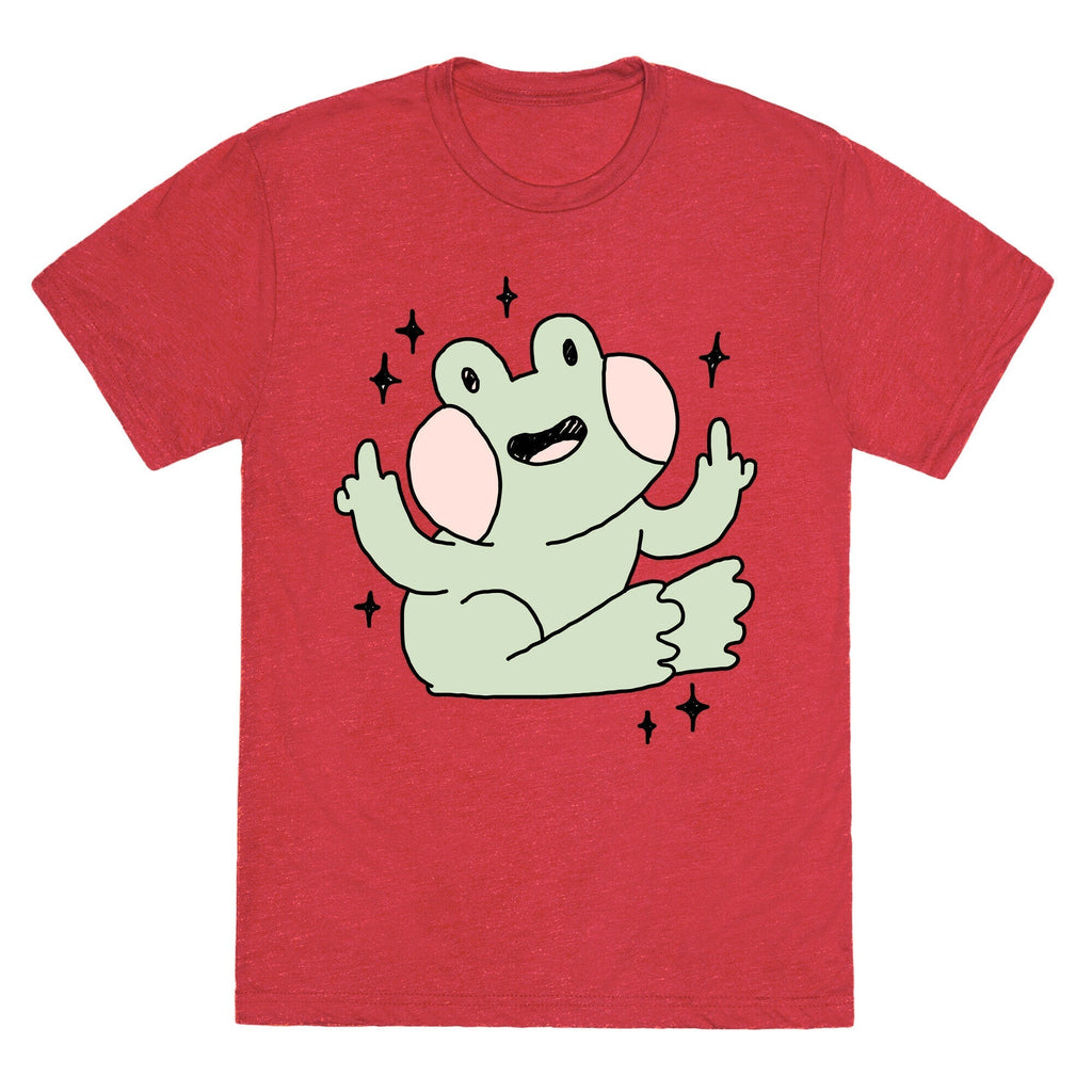 Flicky Frog  Unisex Triblend Tee Hoodie, Sweatshirt | PureTeeCo.com (Image 3)
