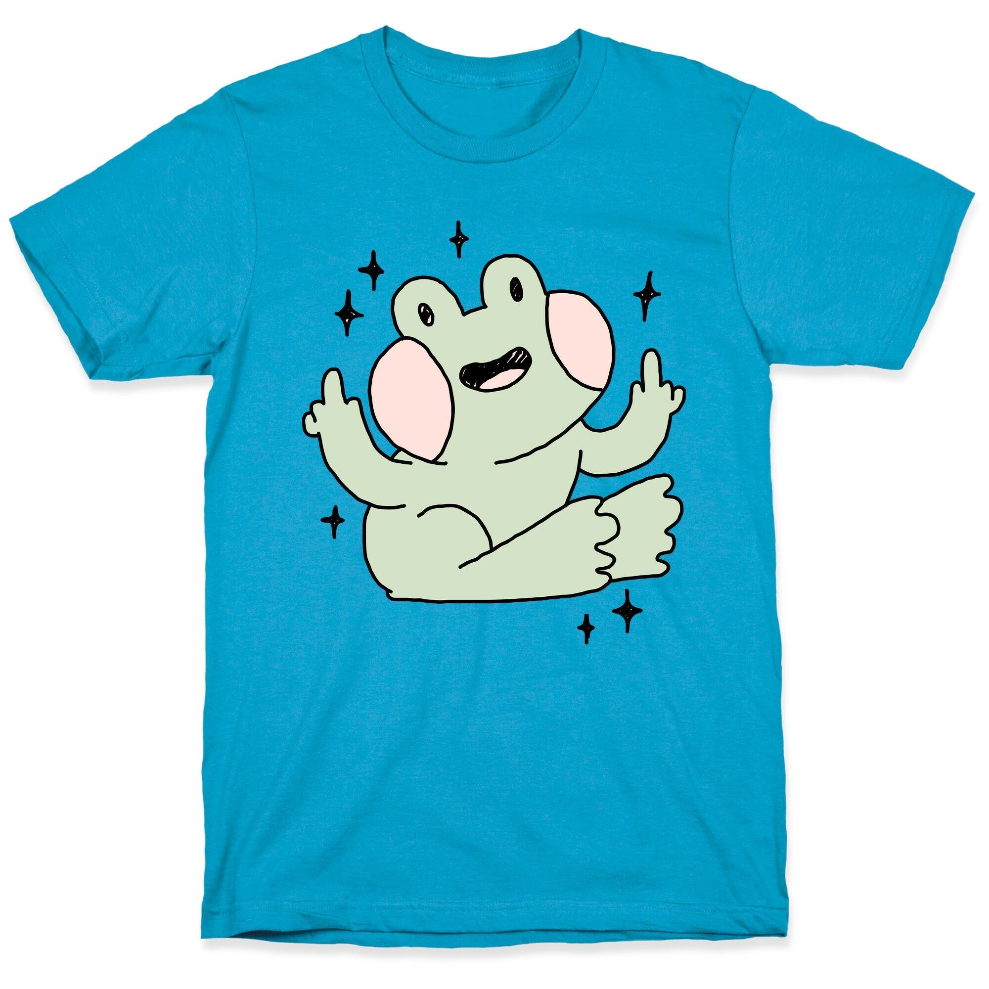 Flicky Frog  Unisex Triblend Tee Hoodie, Sweatshirt | PureTeeCo.com (Image 5)