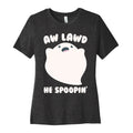 Aw Lawd He Spoopin' Ghost Parody White Print Women's Cotton Tee Hoodie, Sweatshirt | PureTeeCo.com (Image 1)