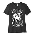 Creature Of The Night Raccoon Women's Cotton Tee Hoodie, Sweatshirt | PureTeeCo.com (Image 1)