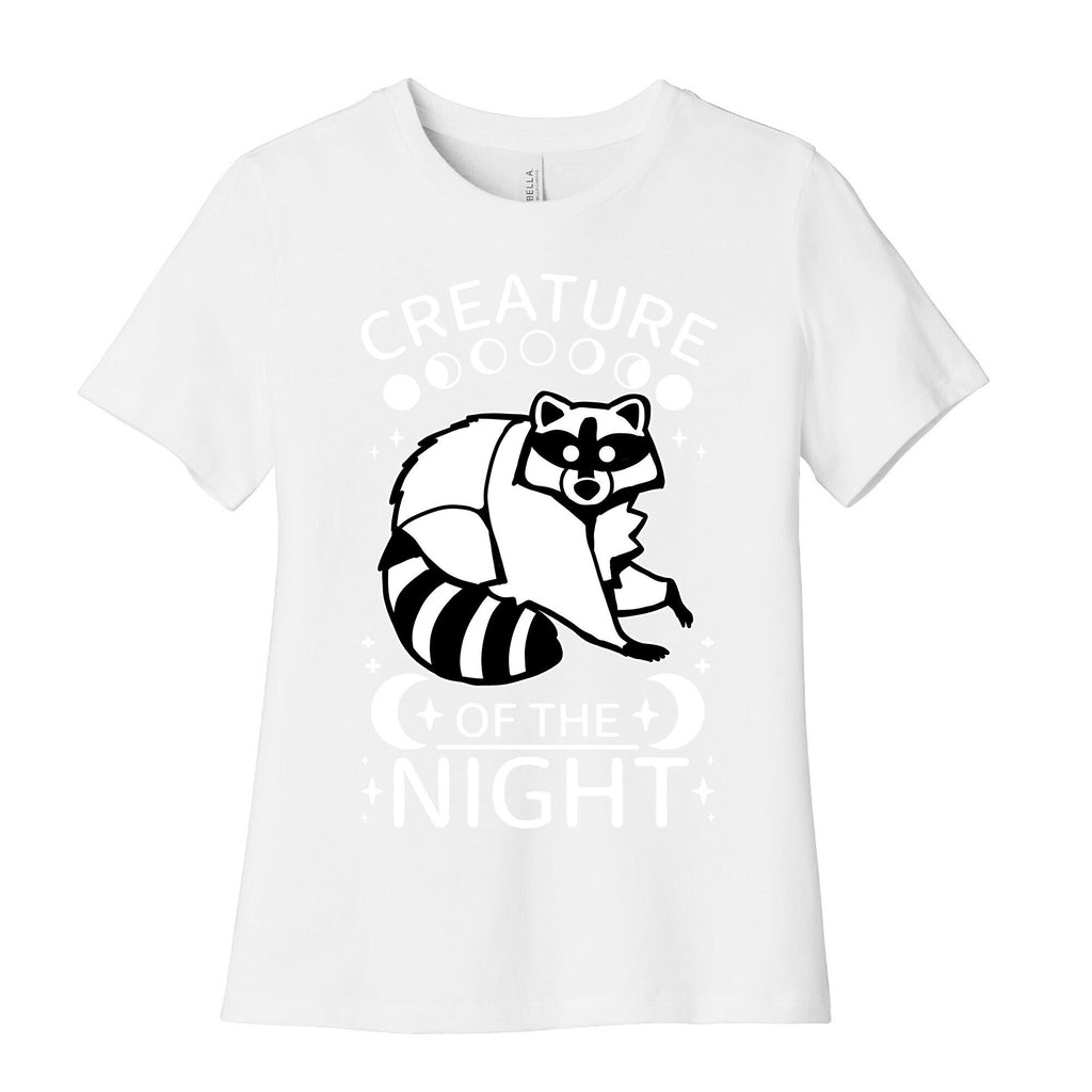 Creature Of The Night Raccoon Women's Cotton Tee Hoodie, Sweatshirt | PureTeeCo.com (Image 4)