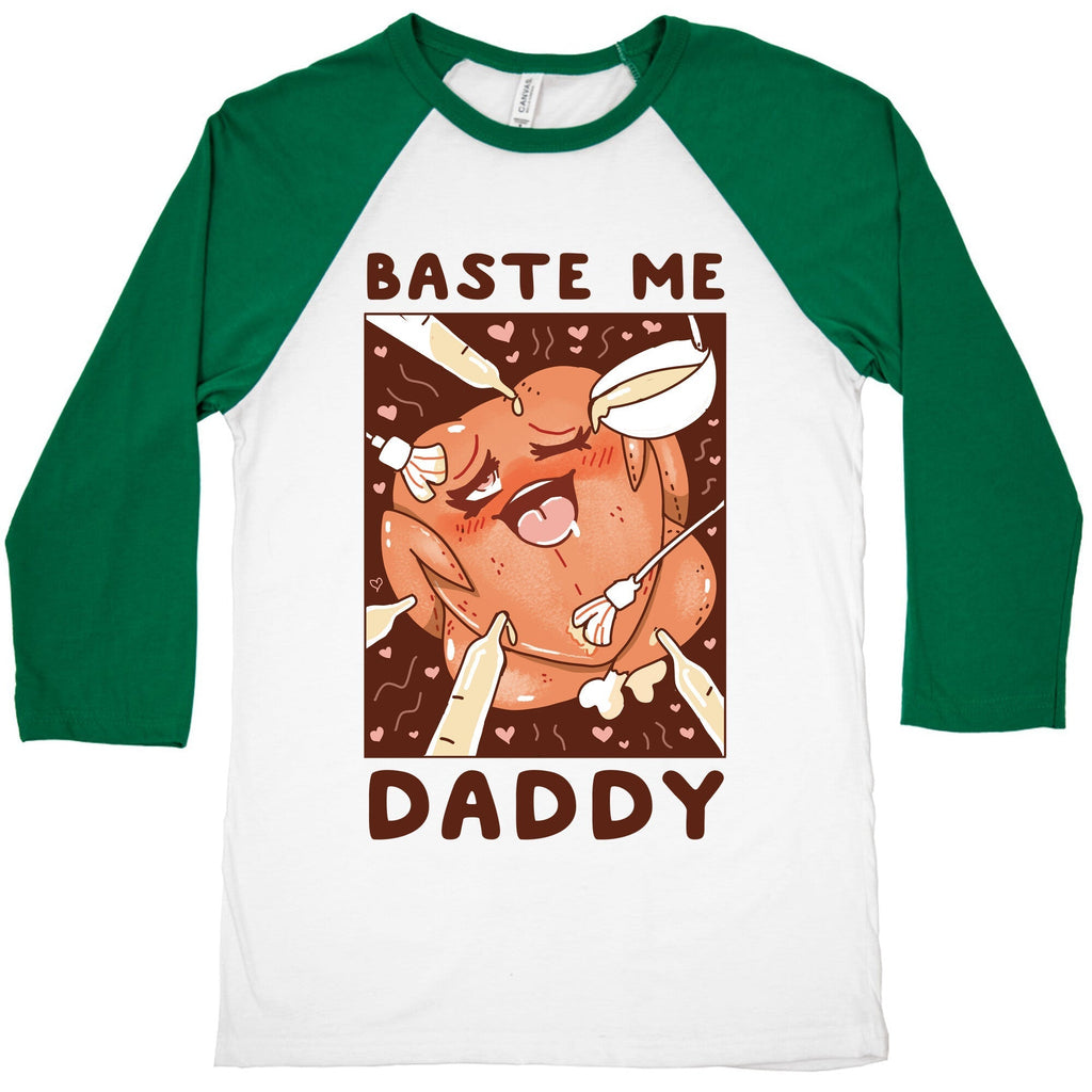 Baste Me Daddy Baseball Tee Hoodie, Sweatshirt | PureTeeCo.com (Image 2)