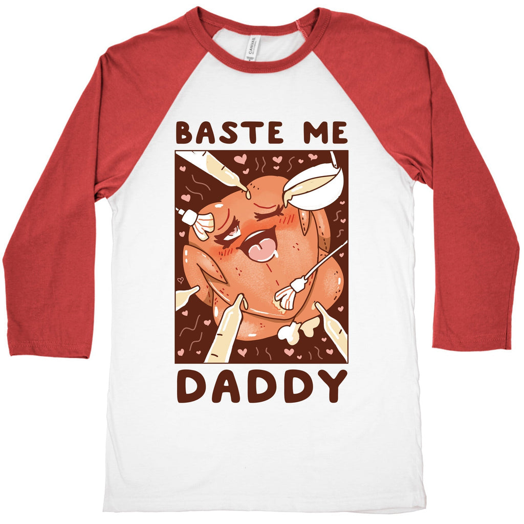 Baste Me Daddy Baseball Tee Hoodie, Sweatshirt | PureTeeCo.com (Image 1)