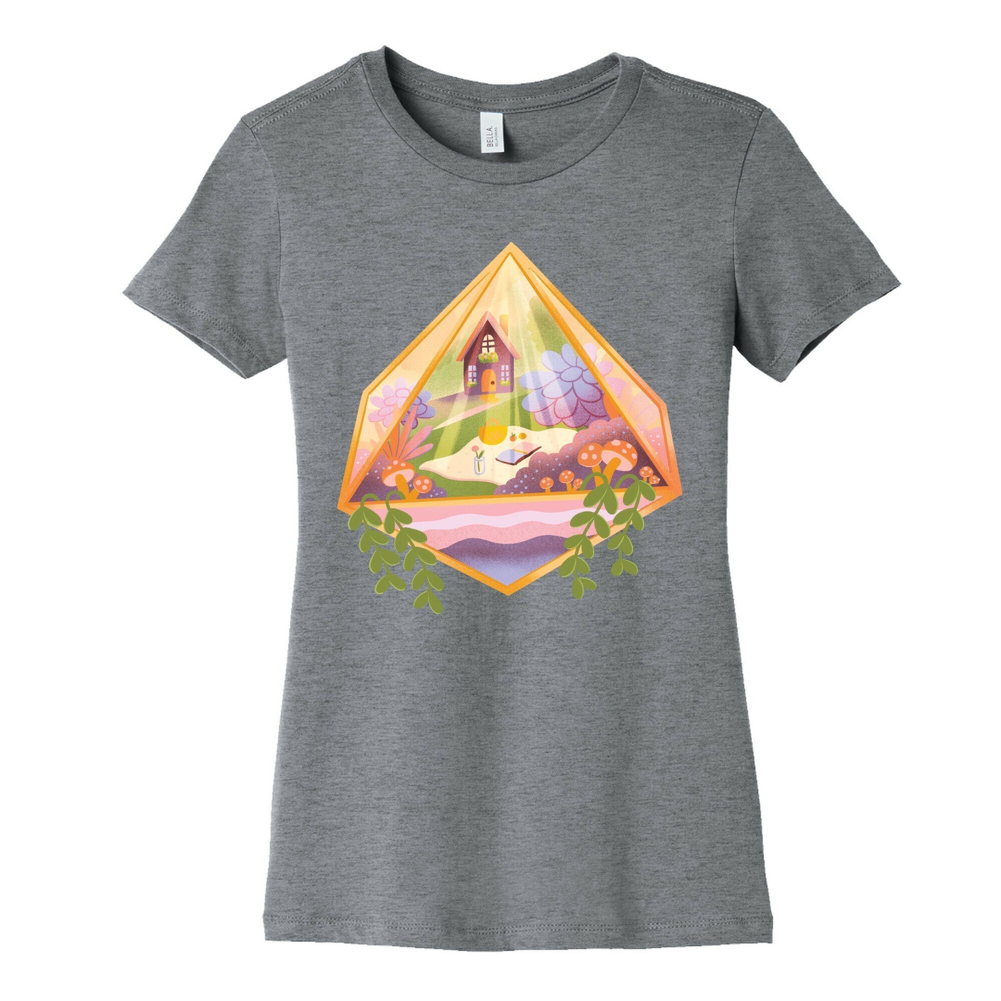 Cottagecore Terrarium Women's Cotton Tee Style001 Hoodie, Sweatshirt | PureTeeCo.com (Image 5)