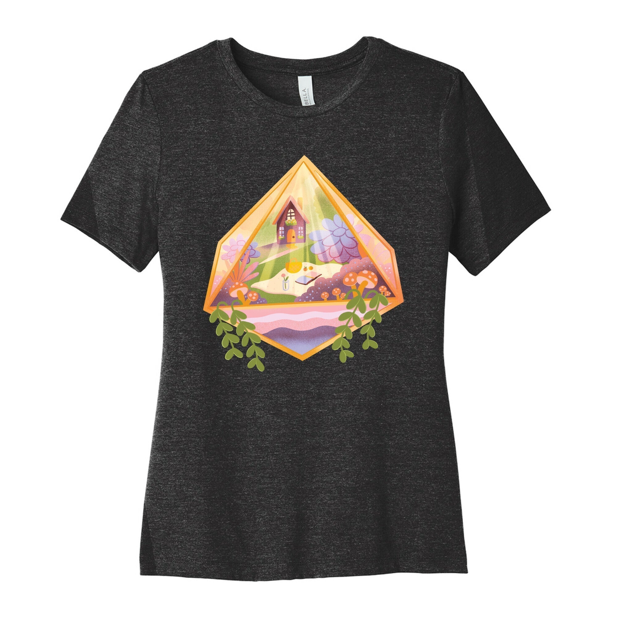 Cottagecore Terrarium Women's Cotton Tee Style001 Hoodie, Sweatshirt | PureTeeCo.com (Image 1)