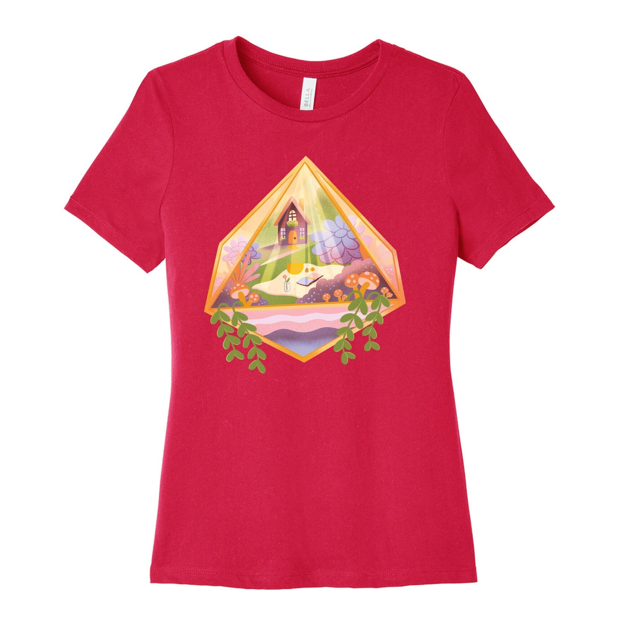 Cottagecore Terrarium Women's Cotton Tee Style001 Hoodie, Sweatshirt | PureTeeCo.com (Image 2)