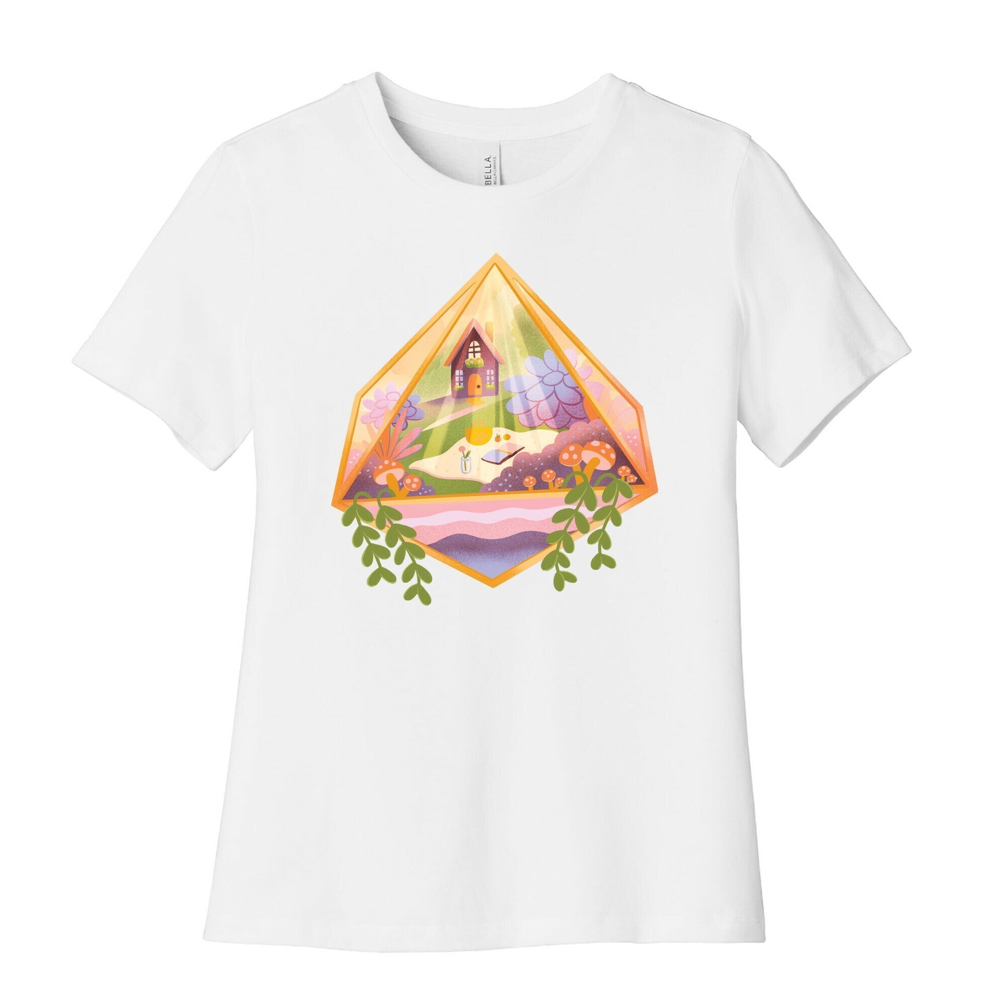 Cottagecore Terrarium Women's Cotton Tee Style001 Hoodie, Sweatshirt | PureTeeCo.com (Image 4)